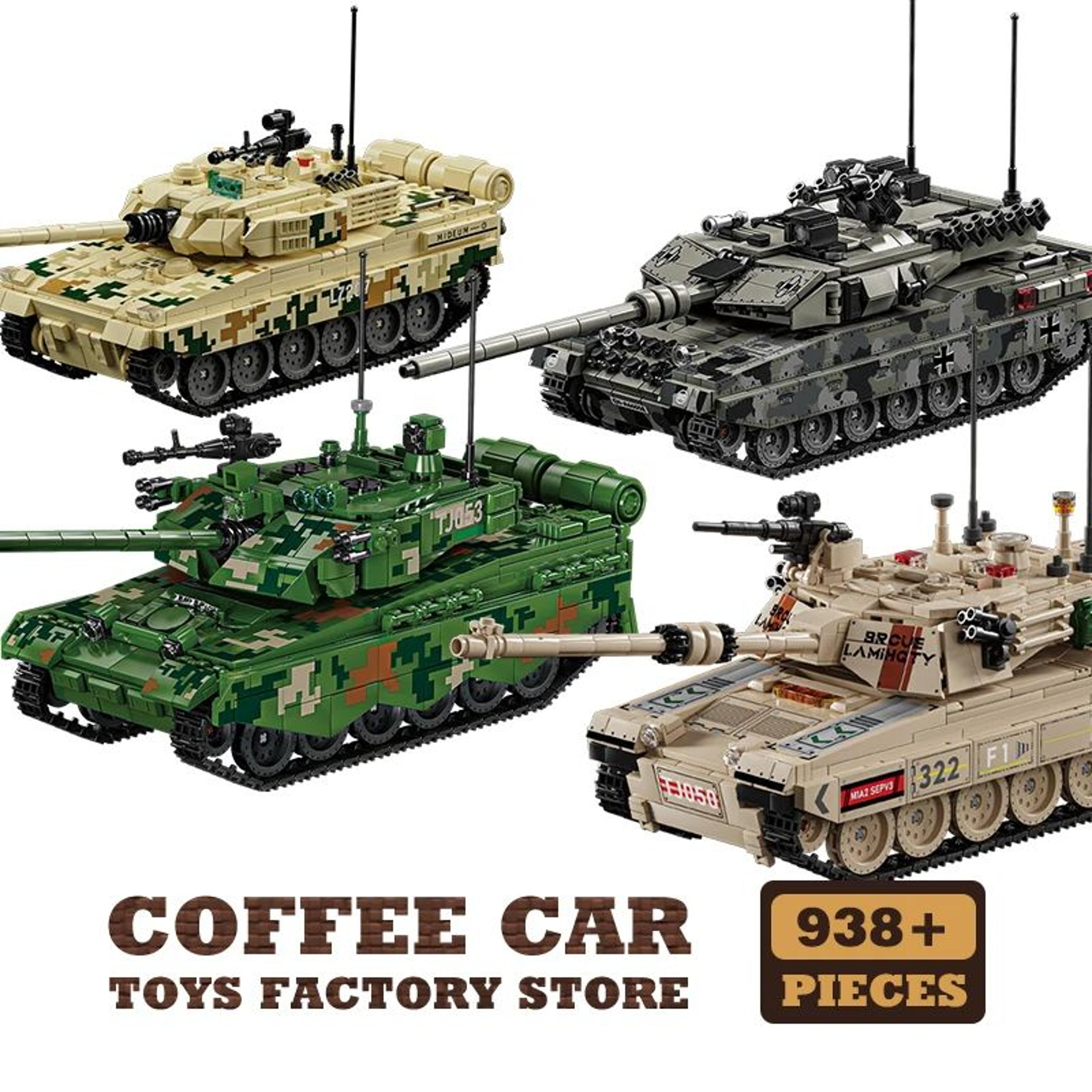 ww2 military classic tank building blocks set army armored car model toy