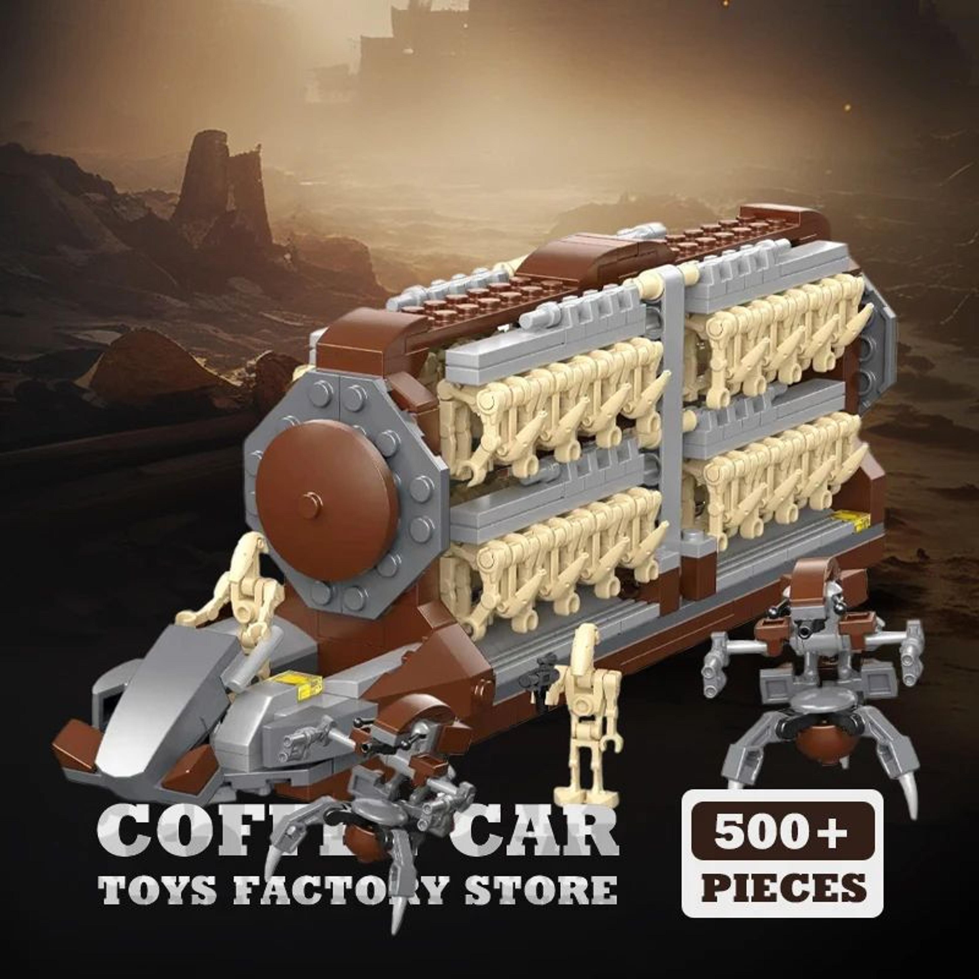 moc space war transport car and star robot building blocks set