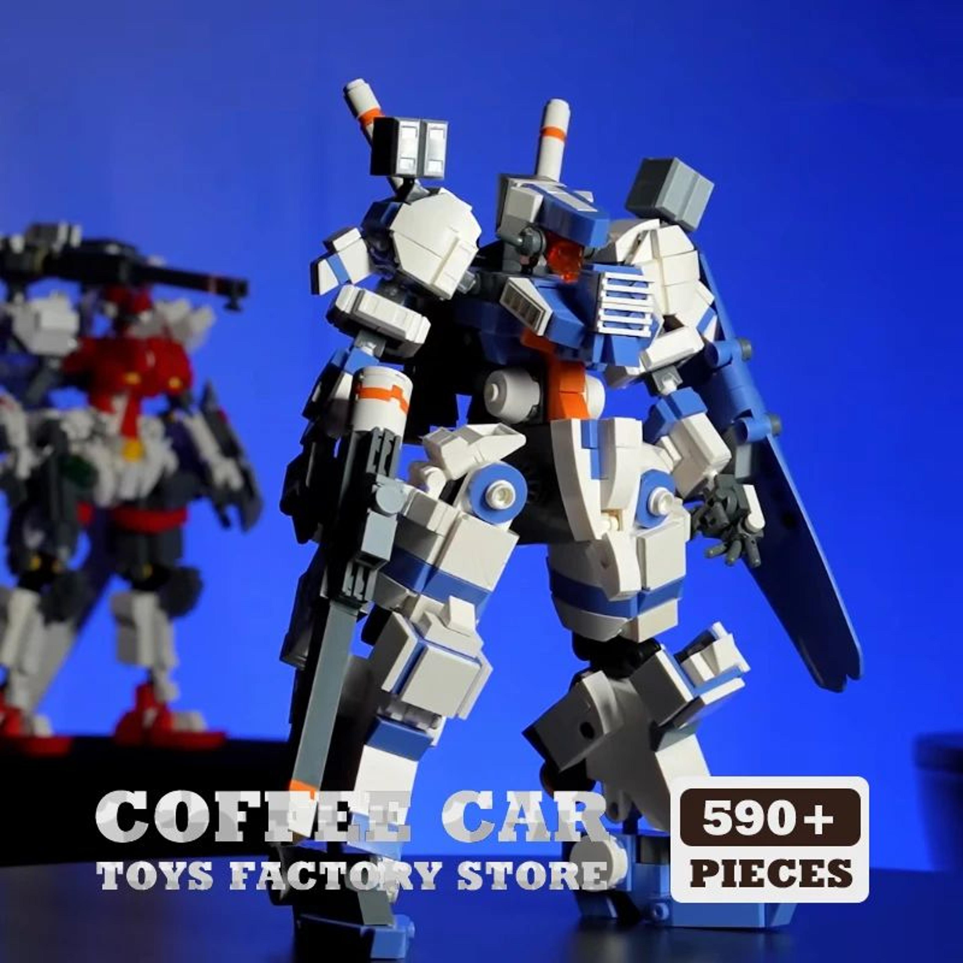 mecha warrior moc building blocks set super armor robot model