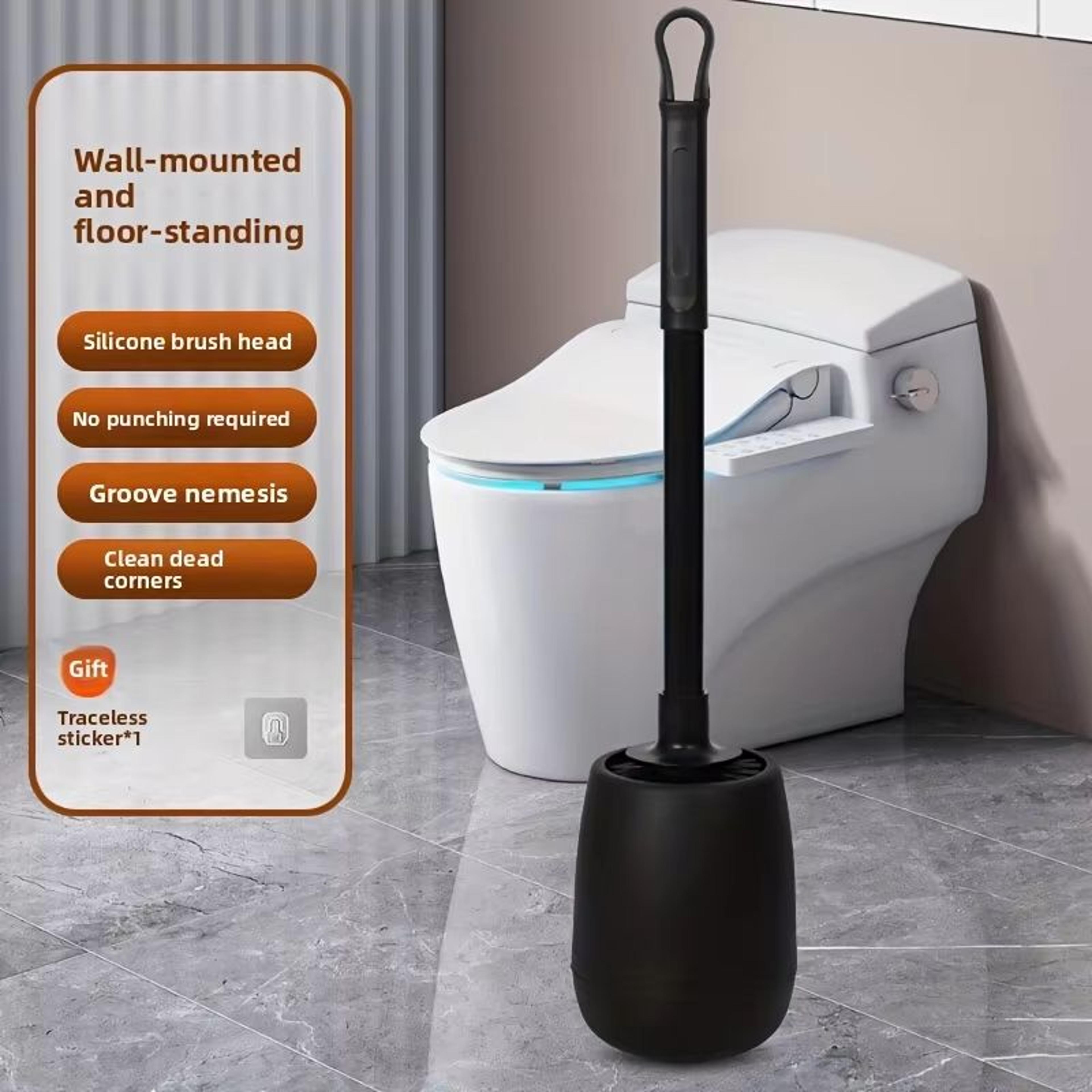 multi-functional ventilated toilet brush set – wall-mounted & floor-standing bathroom cleaner