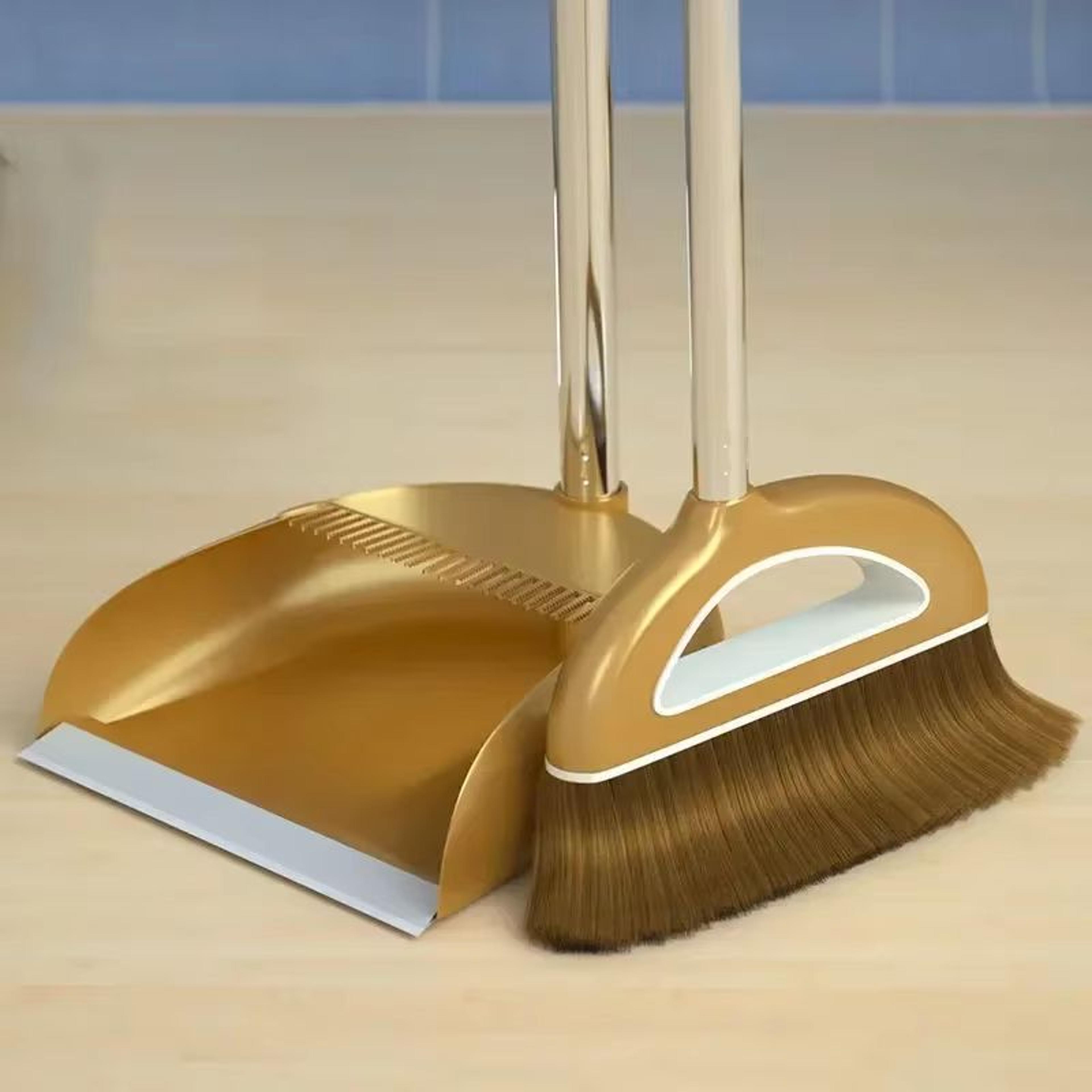 magic broom and plastic dustpan set – multifunction floor sweeping brush