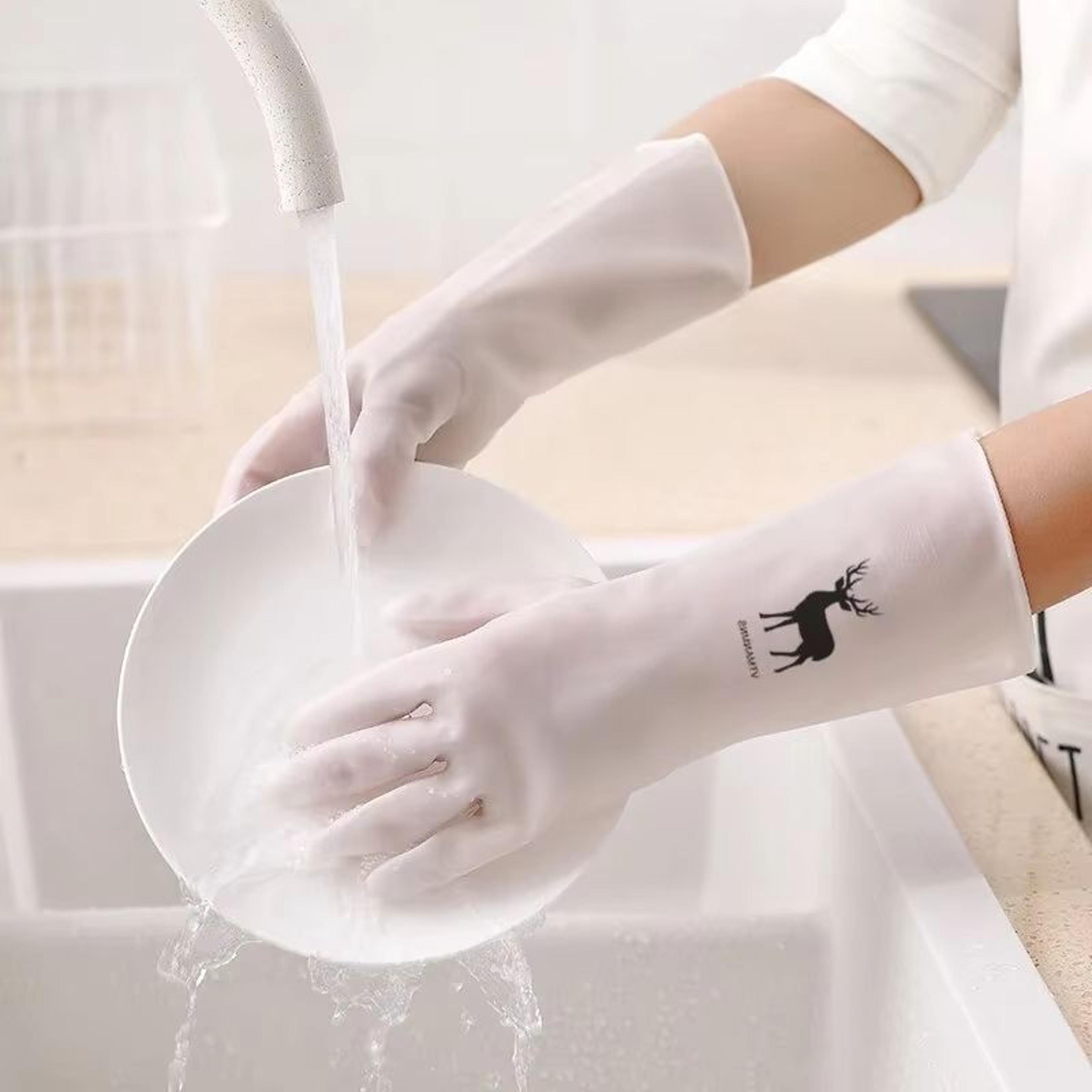 waterproof latex kitchen and housework cleaning gloves