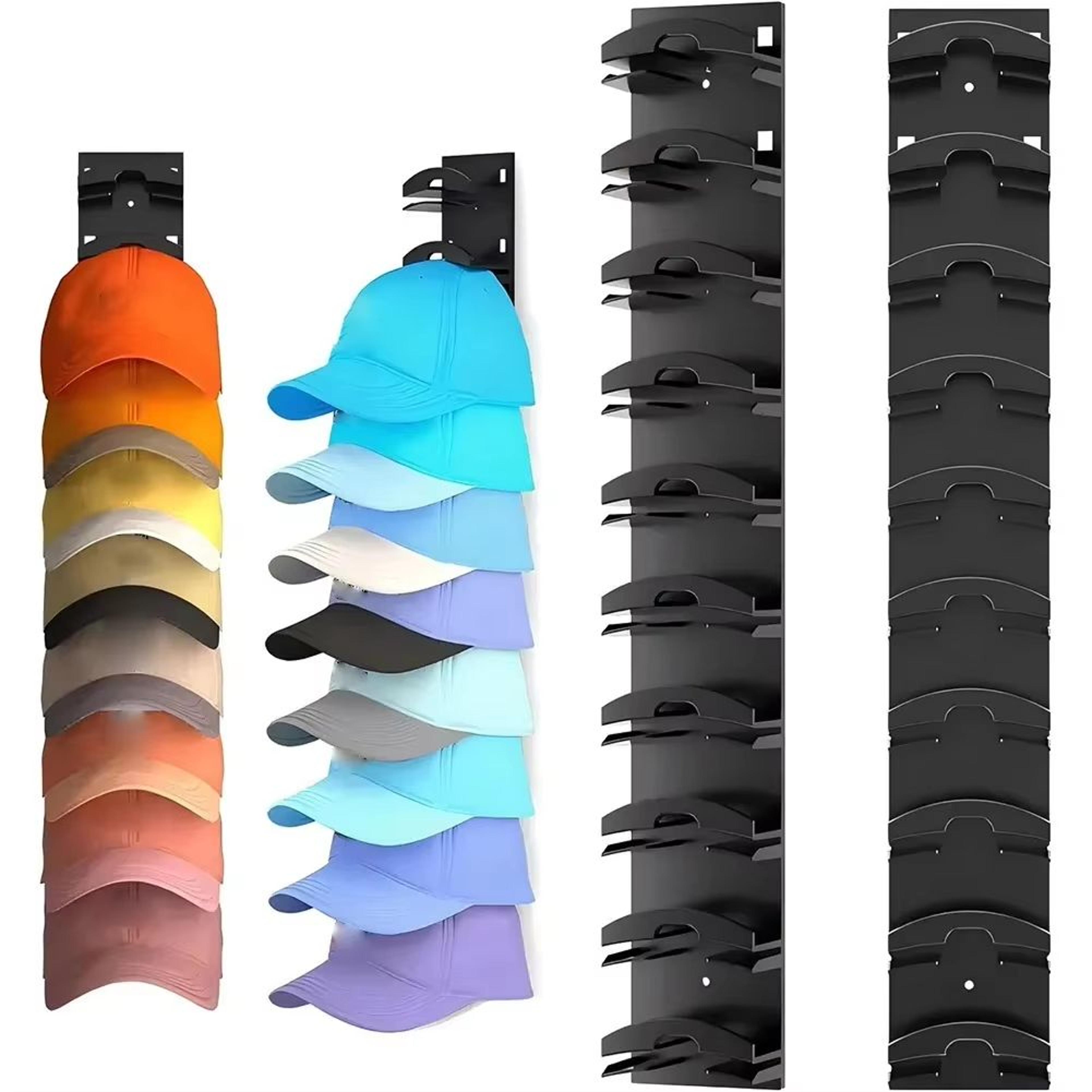 rotating baseball cap organizer hat storage rack with space-saving hooks