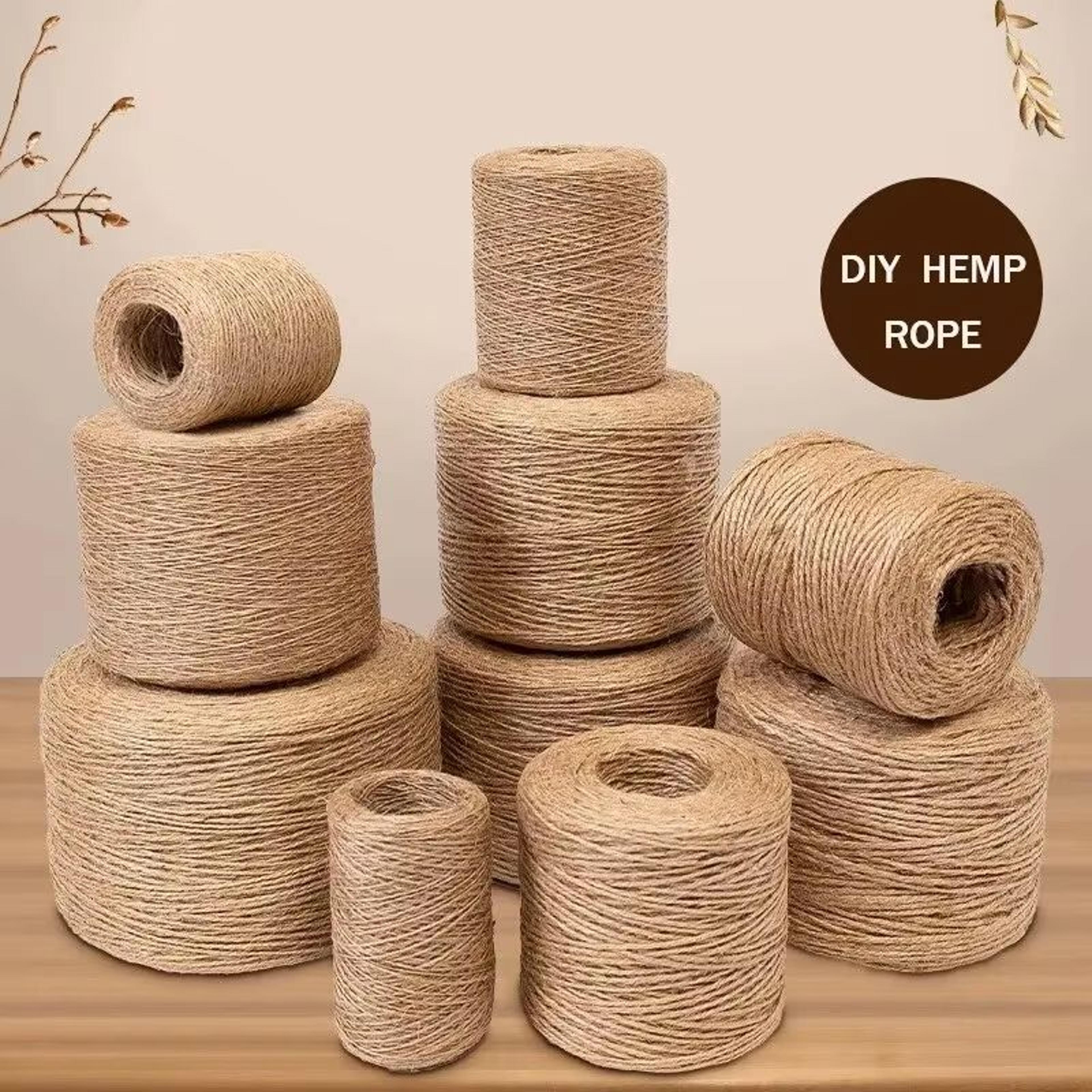natural jute twine rope cord for crafts, diy, wedding and home decoration