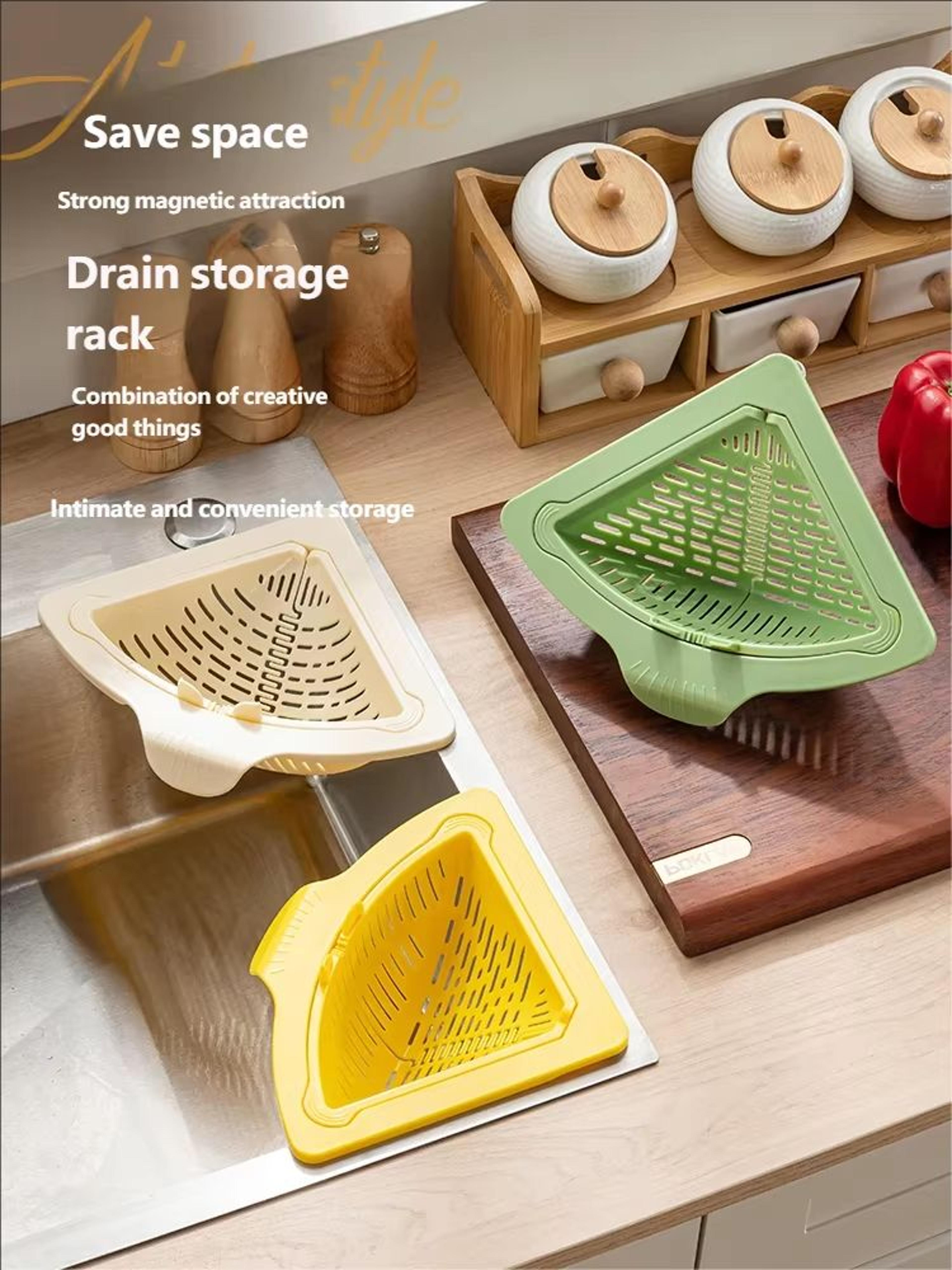suction cup corner sink strainer basket for kitchen storage and drain protection