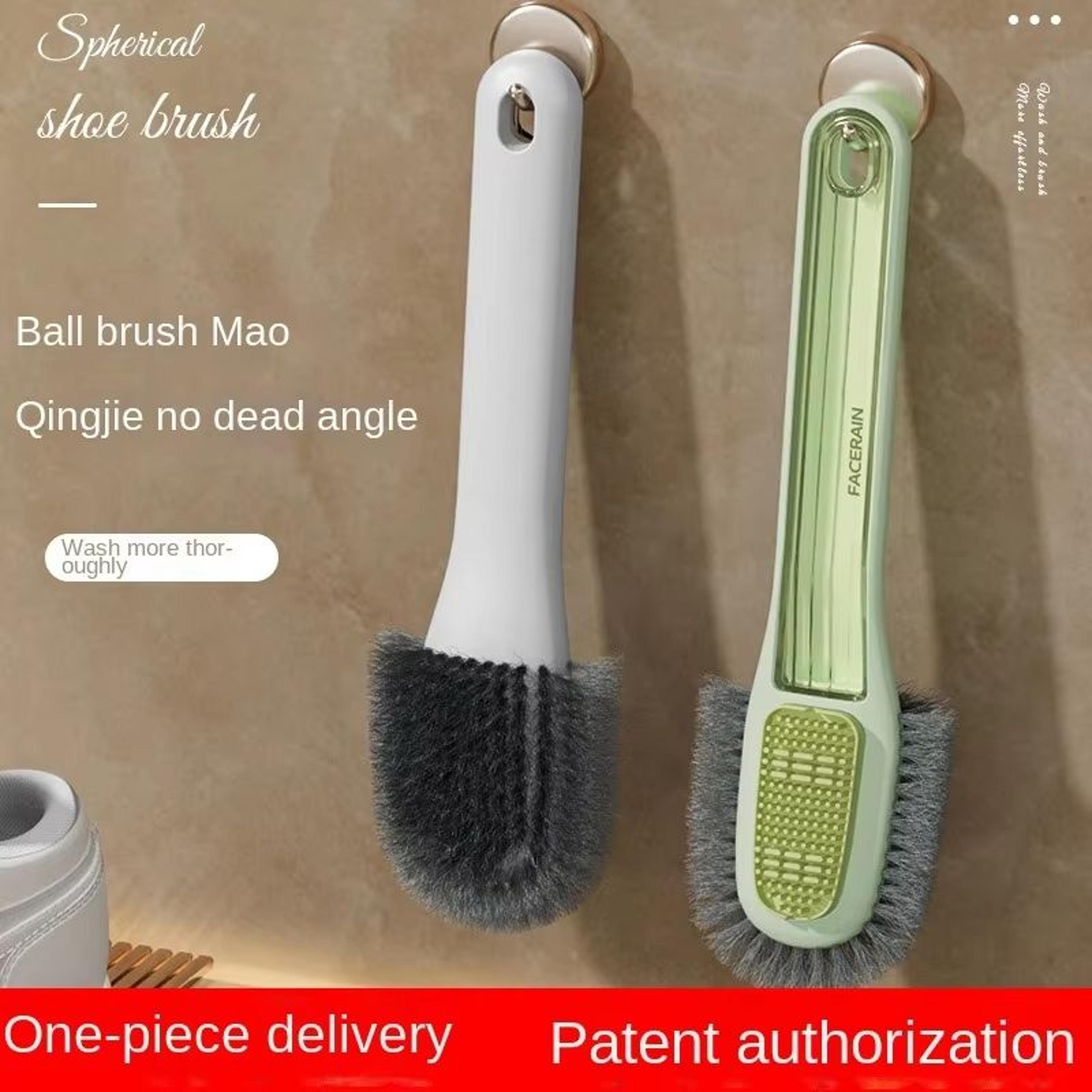double-sided shoe cleaning brush for suede, leather, and everyday footwear