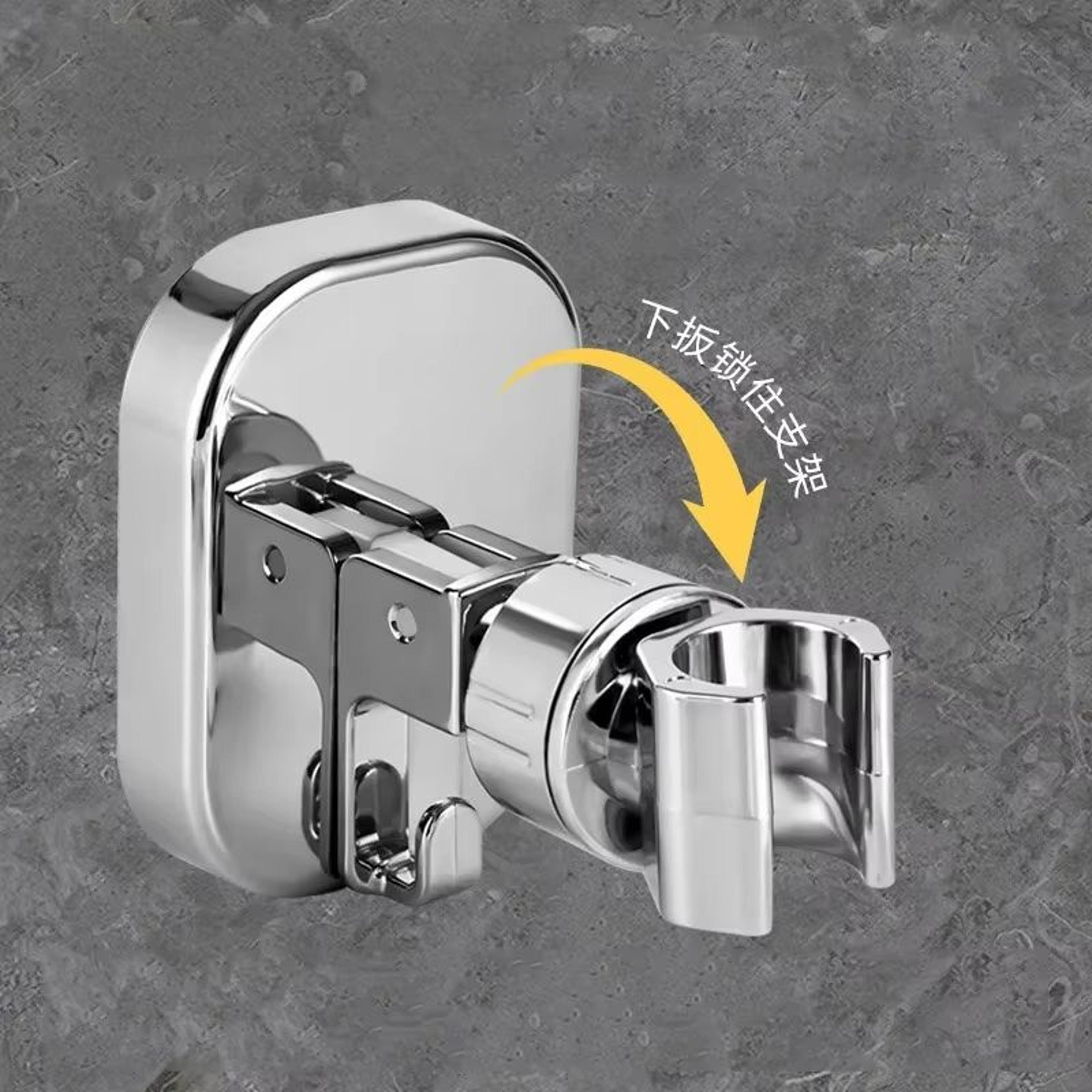 adjustable suction cup shower rack with handheld shower holder for bathroom