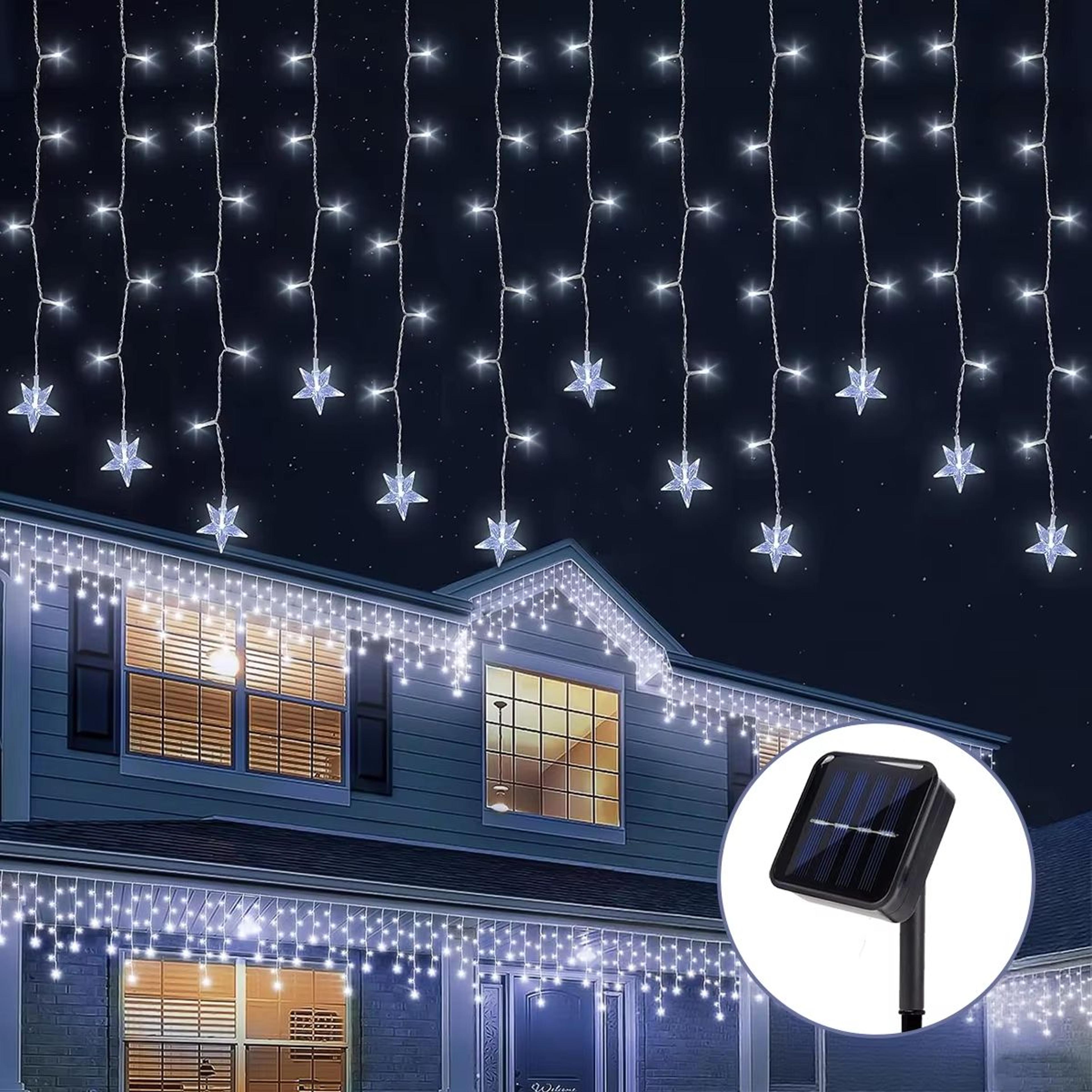 96led solar ice crystal string lights outdoor fairy lights for garden wedding party