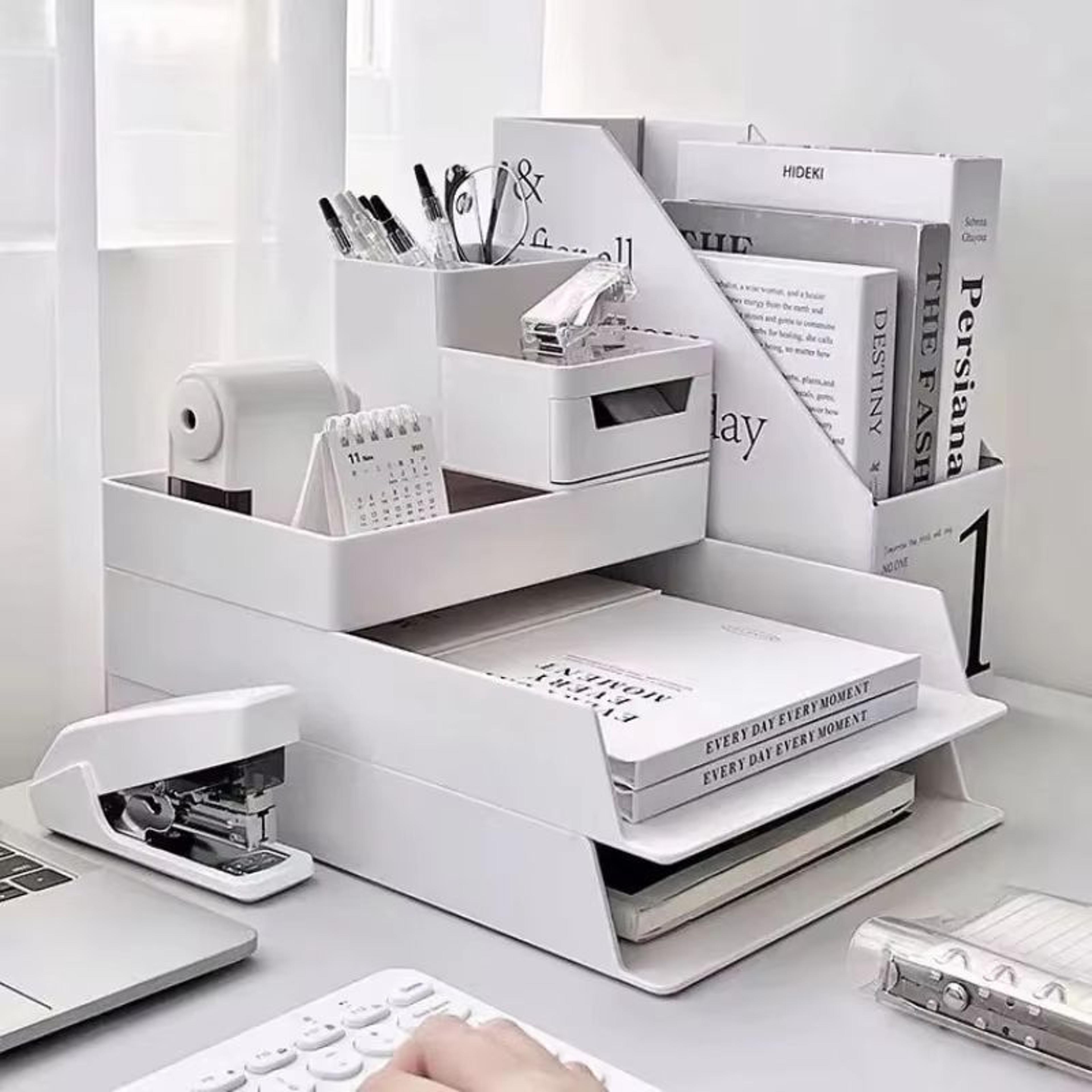 multi-layer desktop file storage rack drawer organizer for office and study