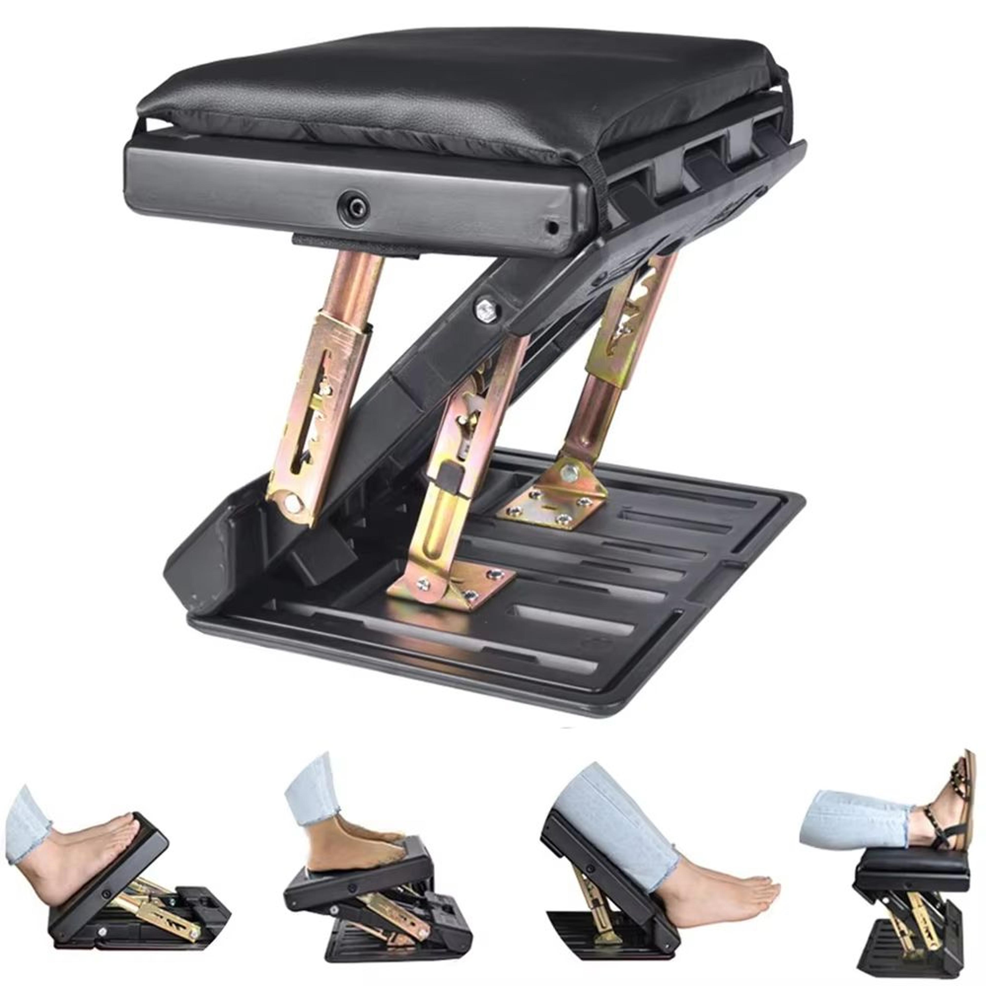 adjustable footrest with massage beads and removable soft pad for car, home and office
