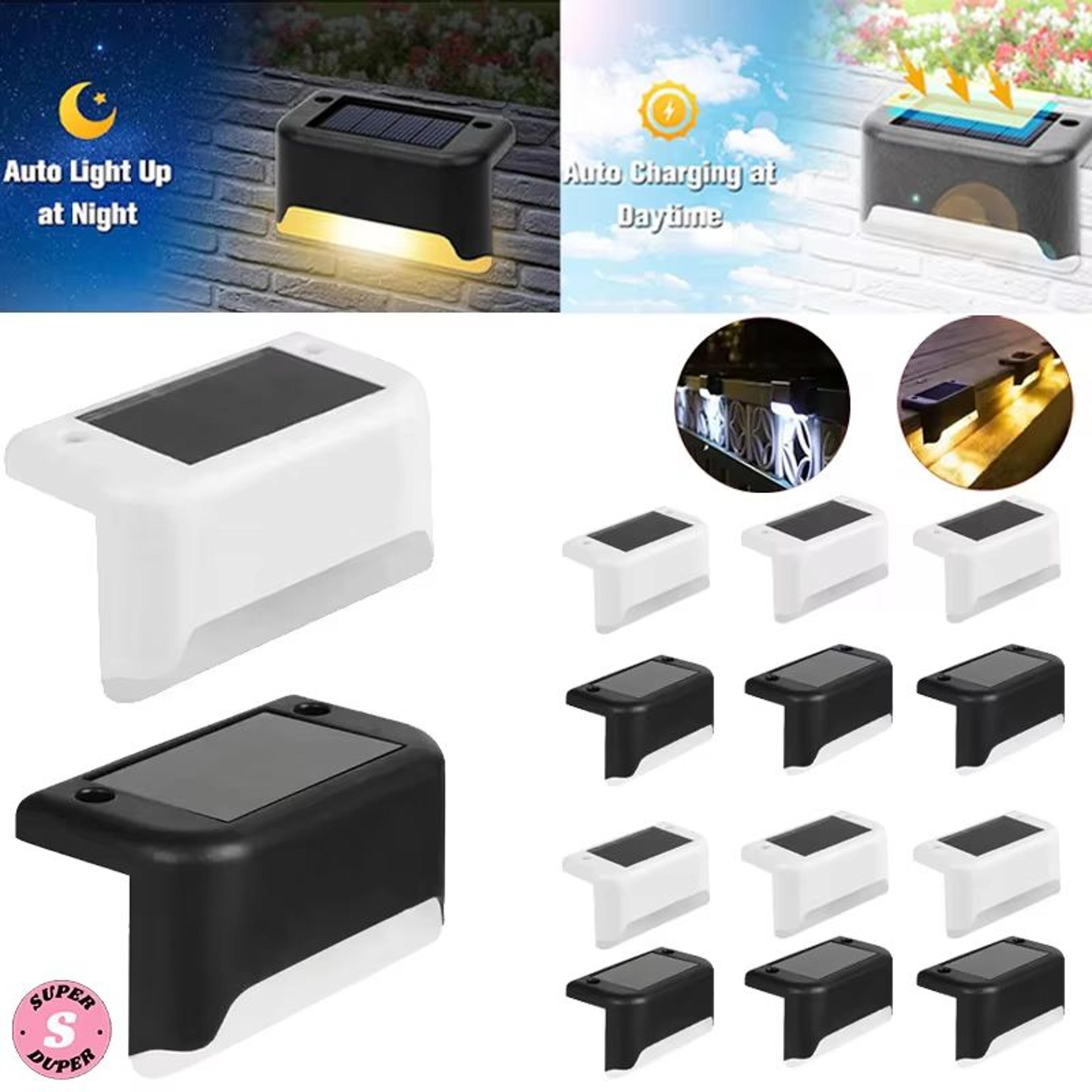 waterproof outdoor solar deck & step lights led set for yard, patio, fence, railing, walkway (1–10 pcs)