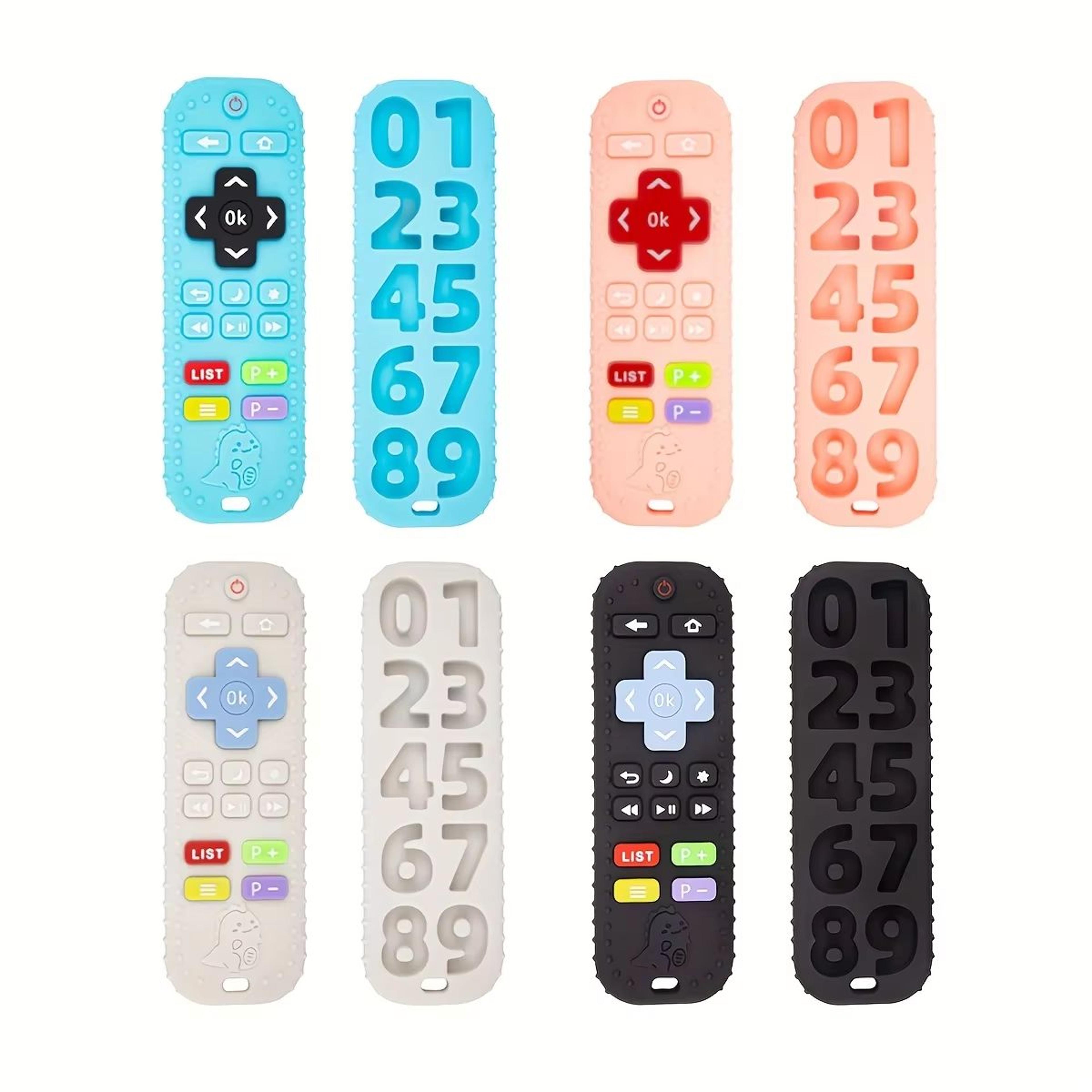 fun dino tv remote silicone teething toy for babies