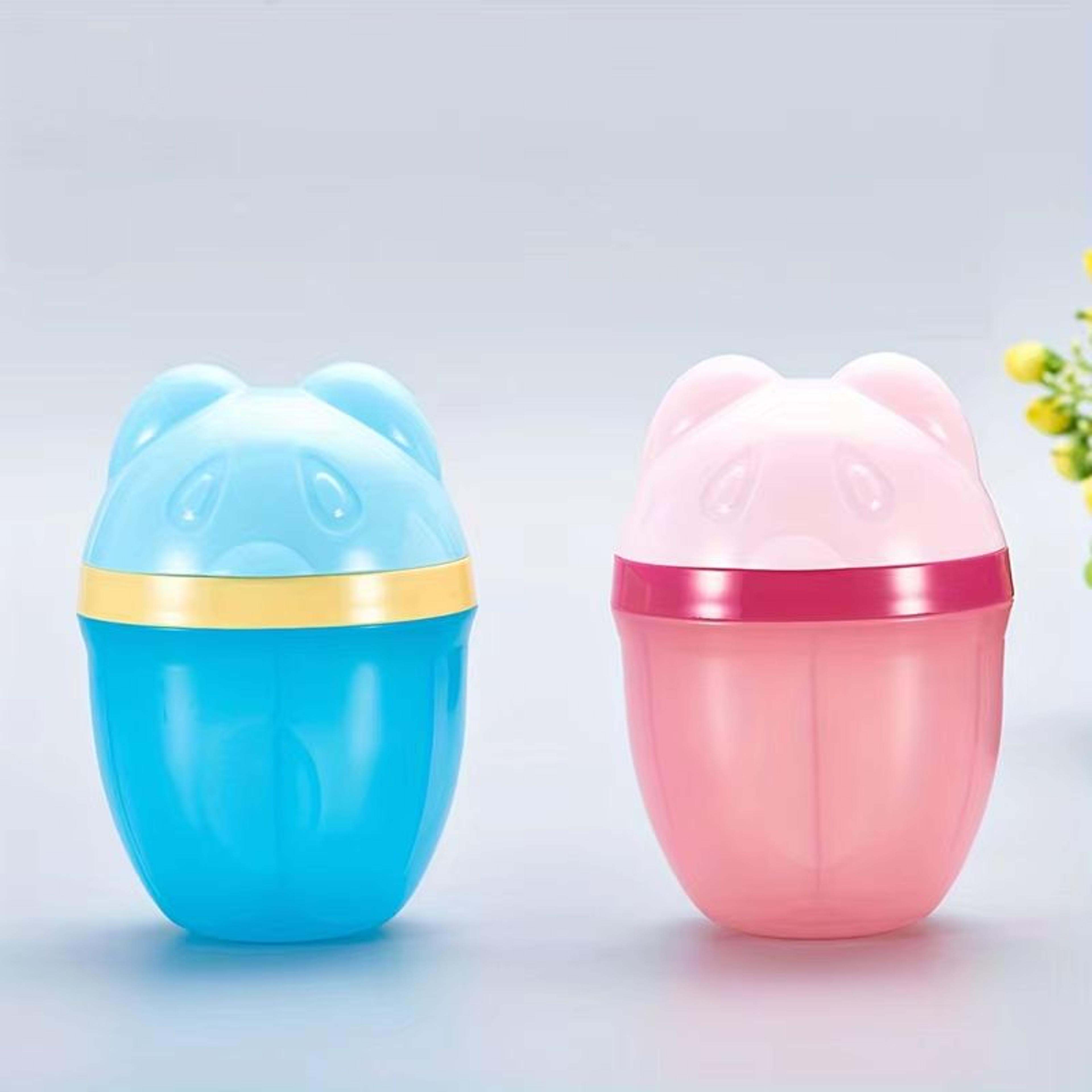 rotating 3-compartment baby formula dispenser travel snack container