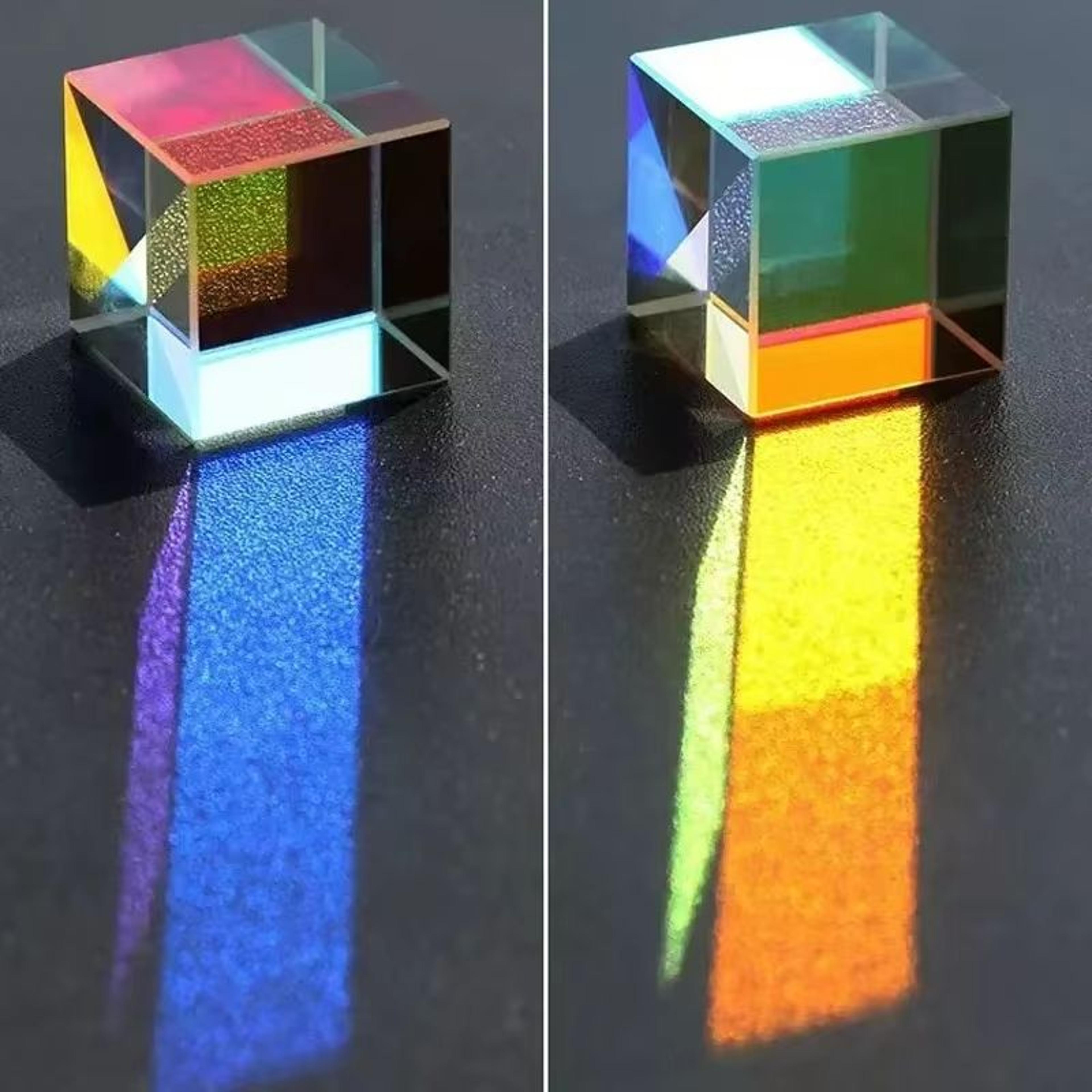 optimagic dichroic x-cube prism – educational optical glass toy