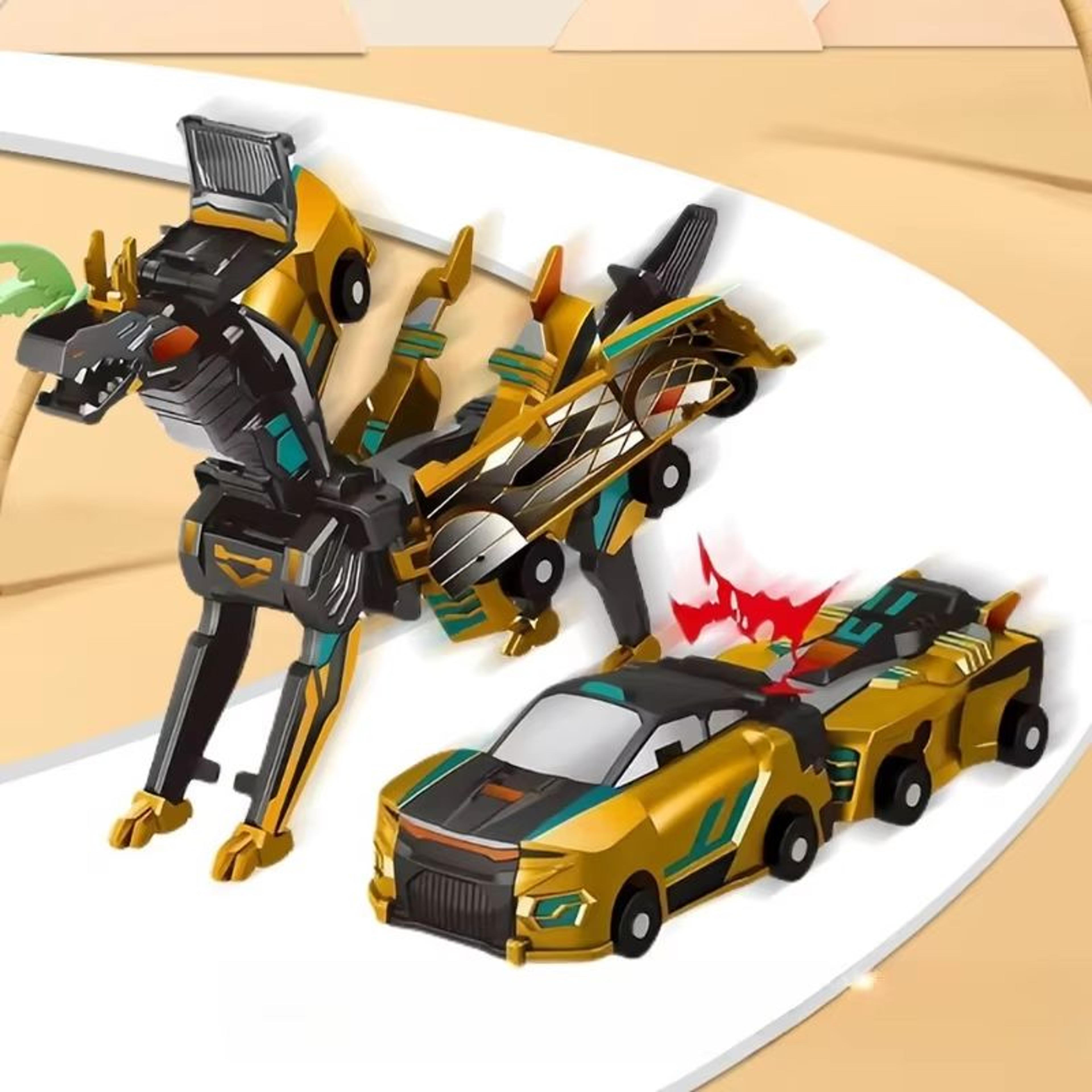 crashroar magnetic dinosaur transformer car – 2-in-1 collision transforming toy