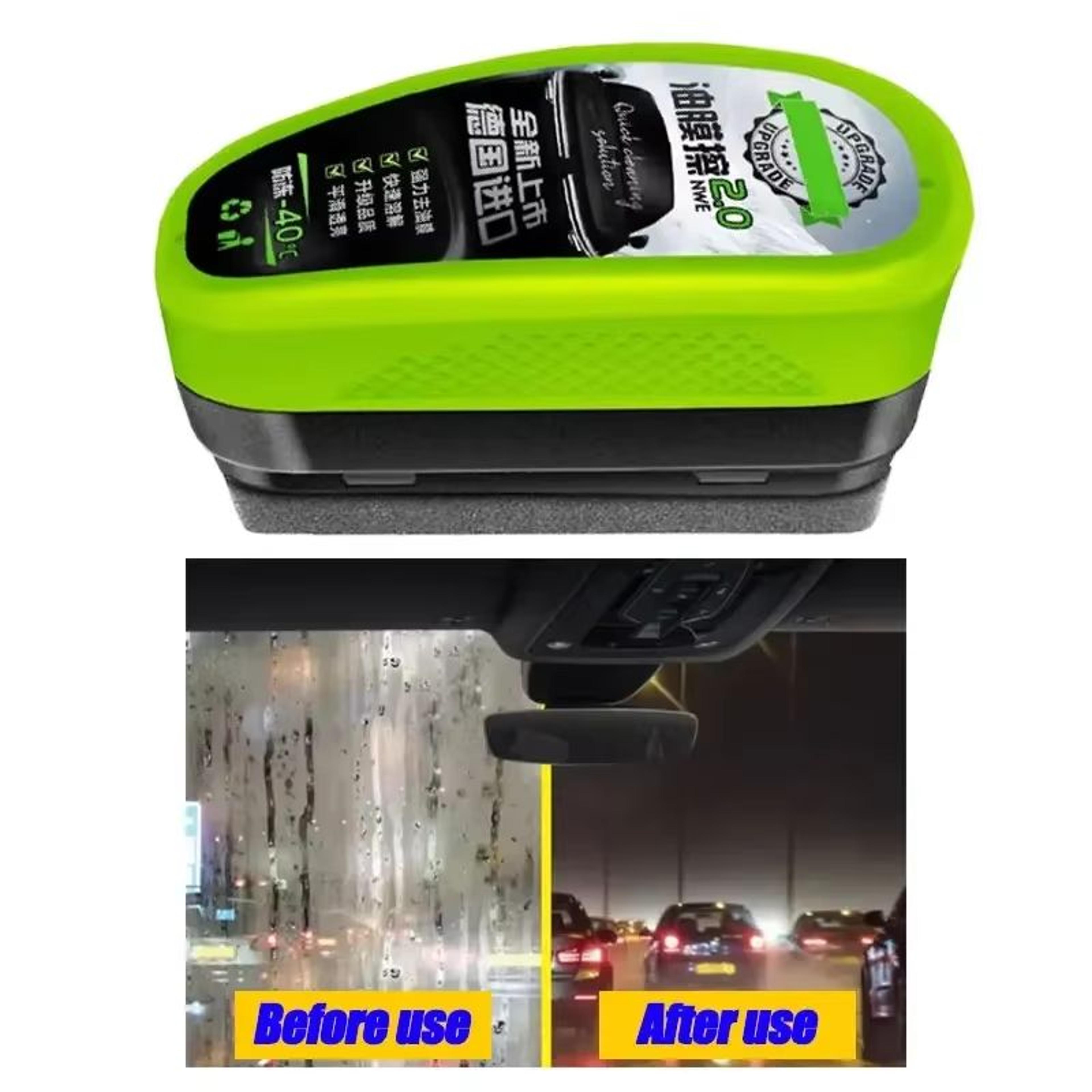 autoclear glass oil film remover sponge brush - windshield & window cleaner tool