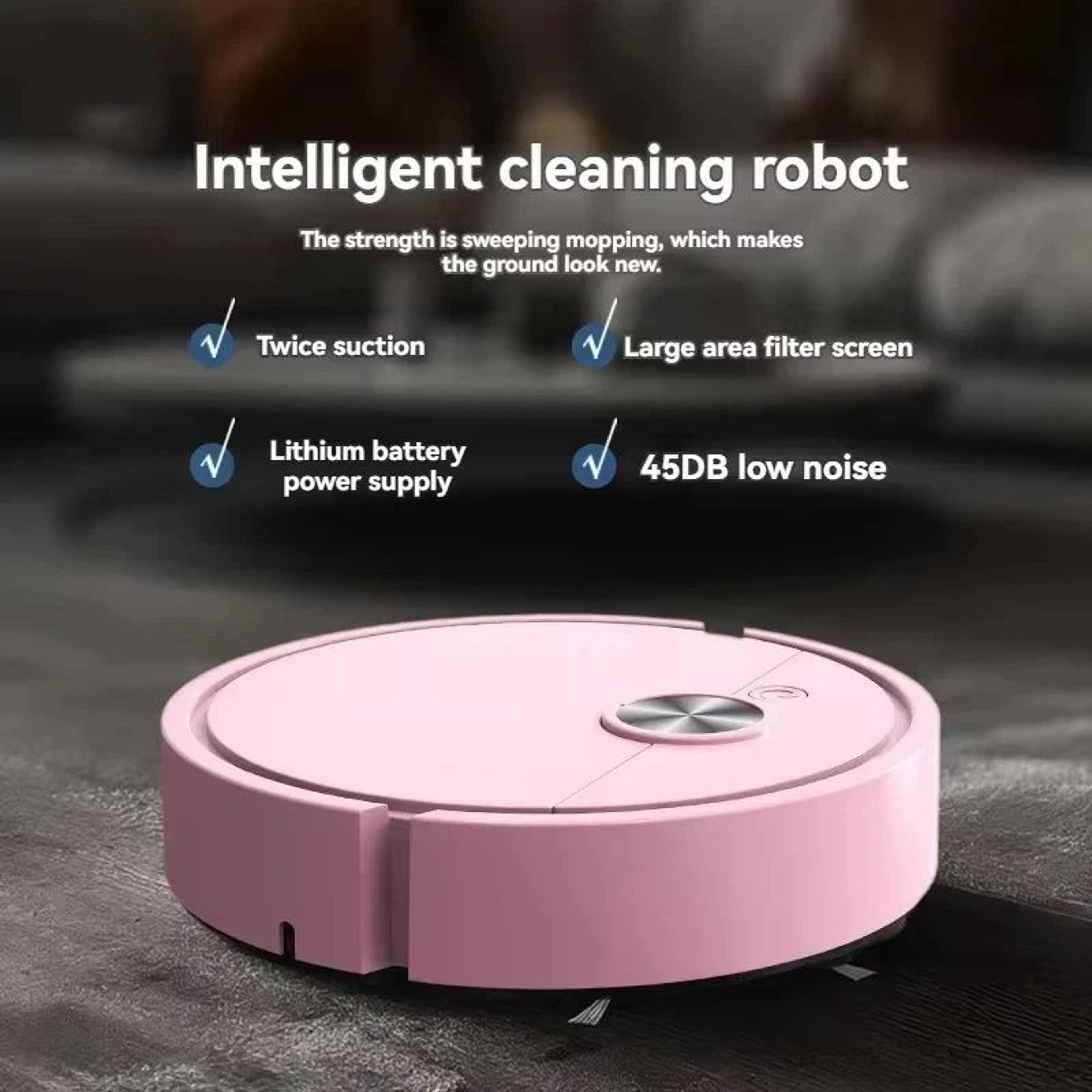 cleanbot 360° smart mini vacuum & mop robot - automatic sweeping, suction & mopping cleaner