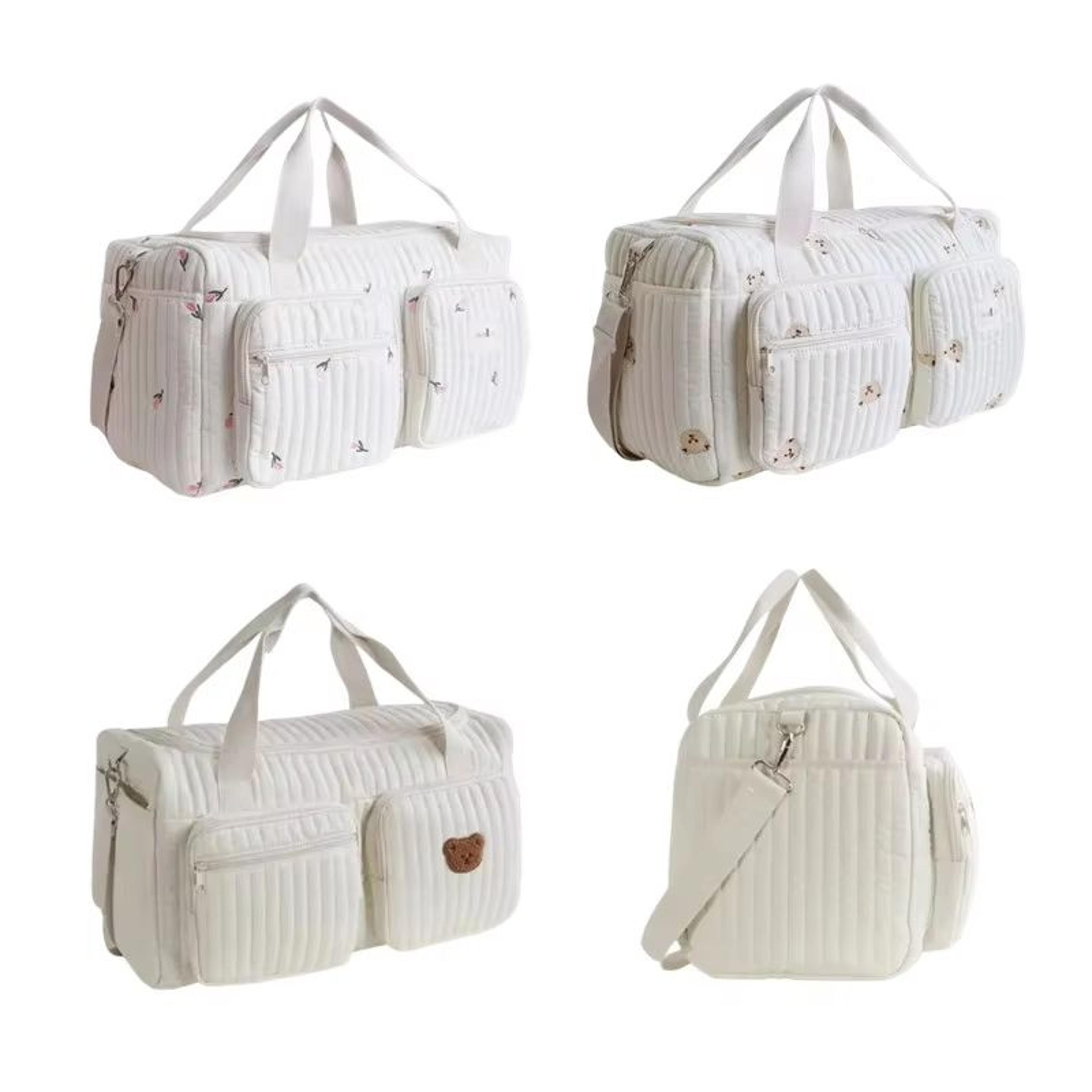 bearblossom cotton diaper bag for moms and dads