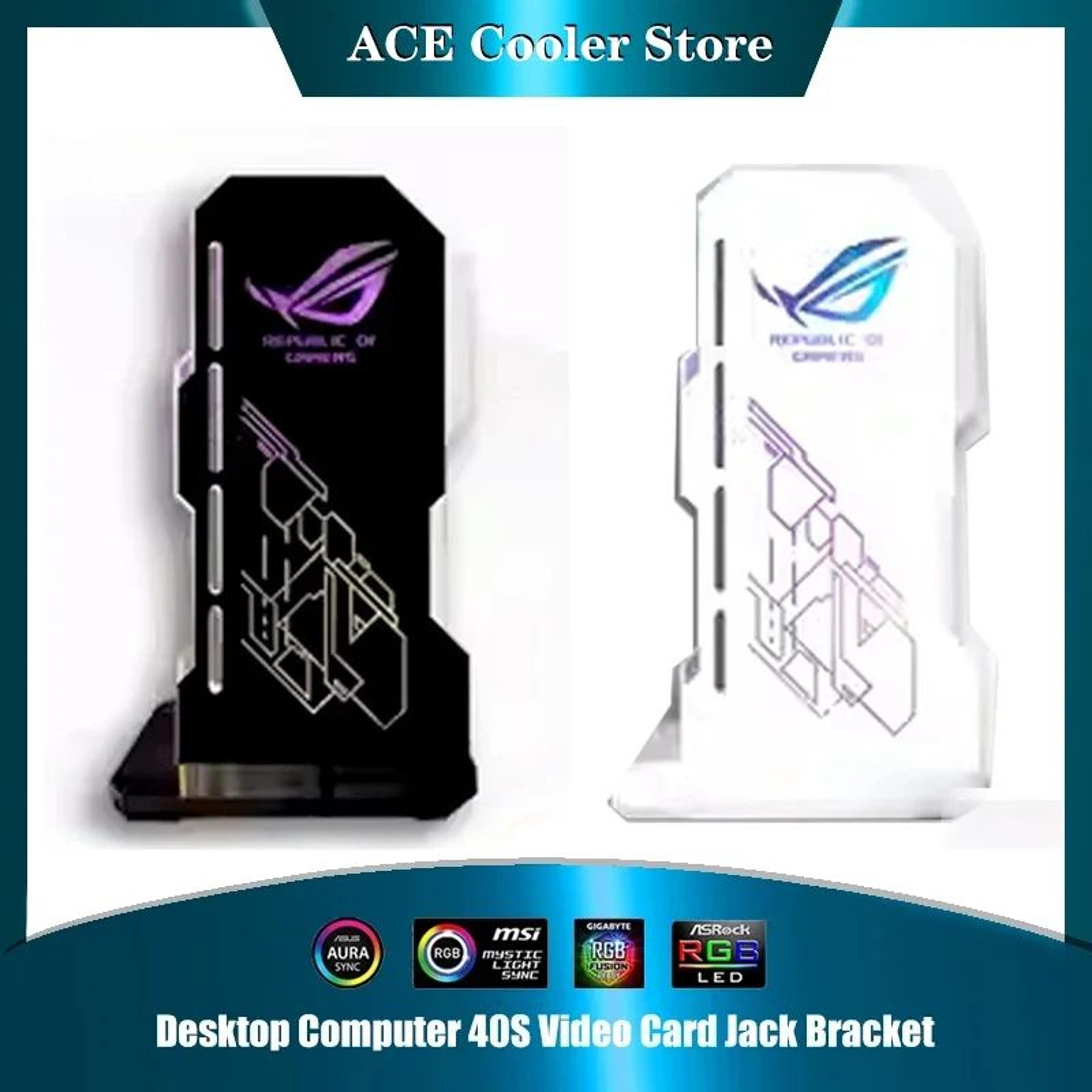 faith luminous argb vertical gpu holder & graphics card jack bracket