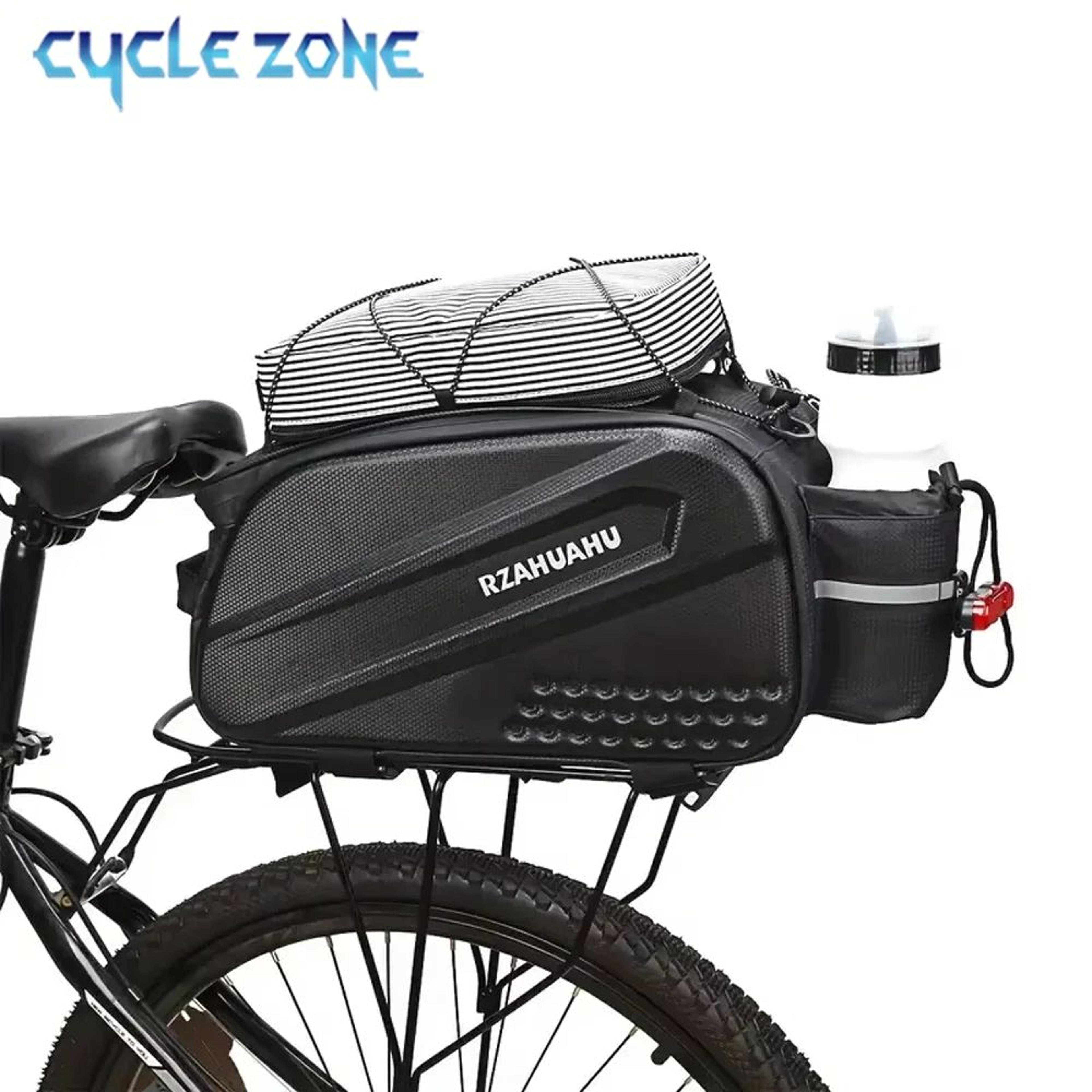 large capacity waterproof bike rear carrier bag foldable trunk pannier basket tote