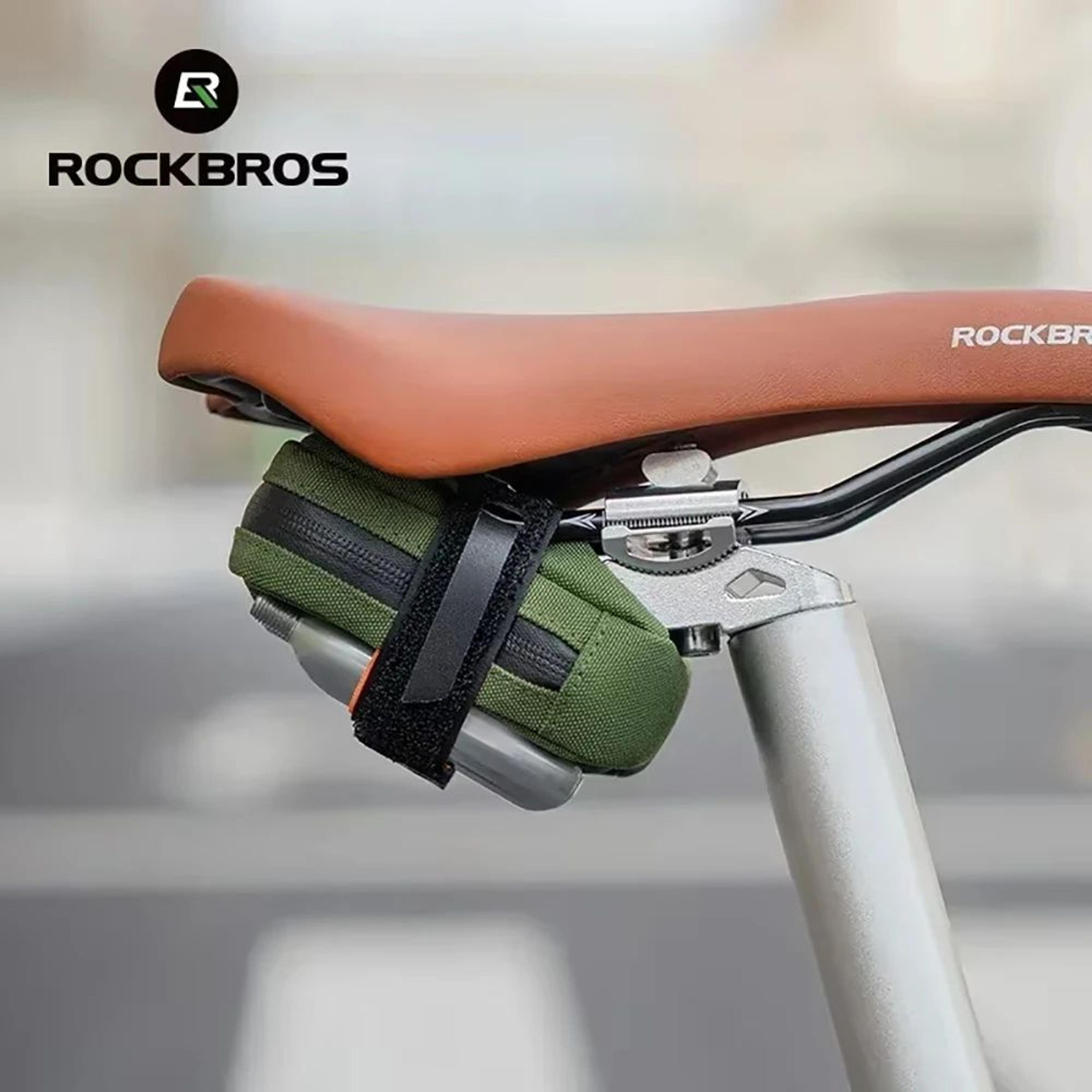 rockbros mini bike saddle bag waterproof compact mtb and road under-seat pouch