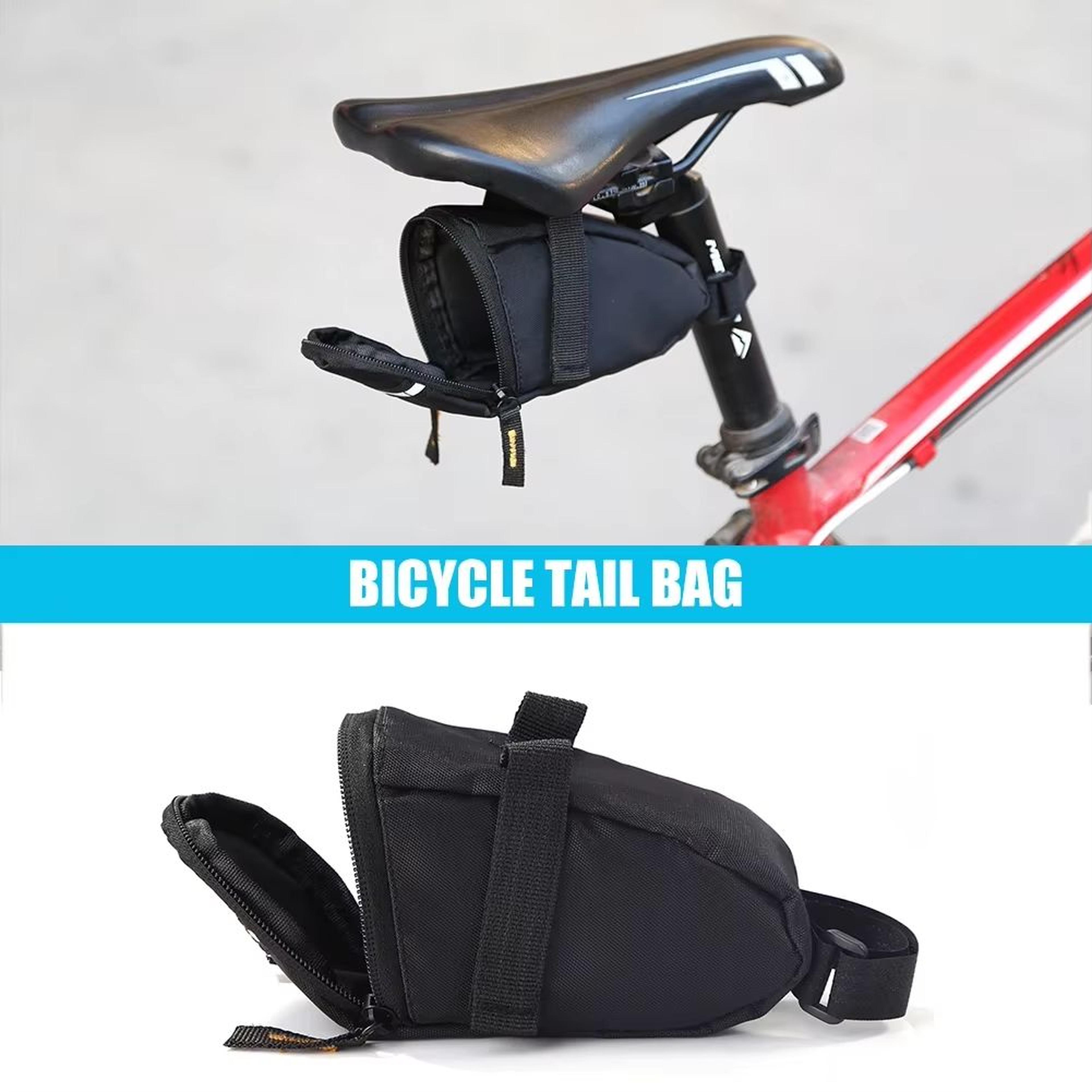 universal 1l waterproof bike saddle bag multi-function mtb and road rear storage pouch