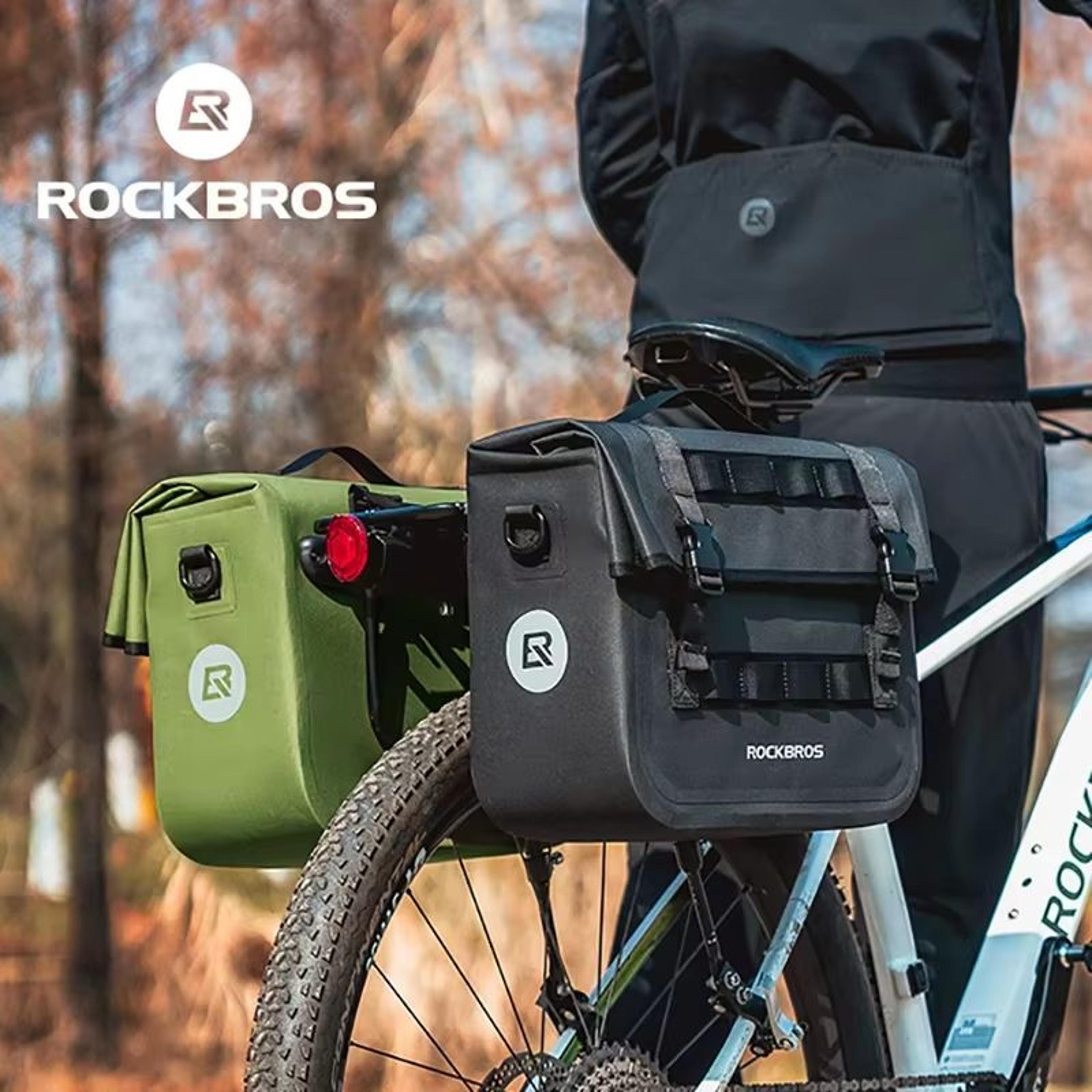 rockbros 15 l waterproof rear bike rack pannier bag