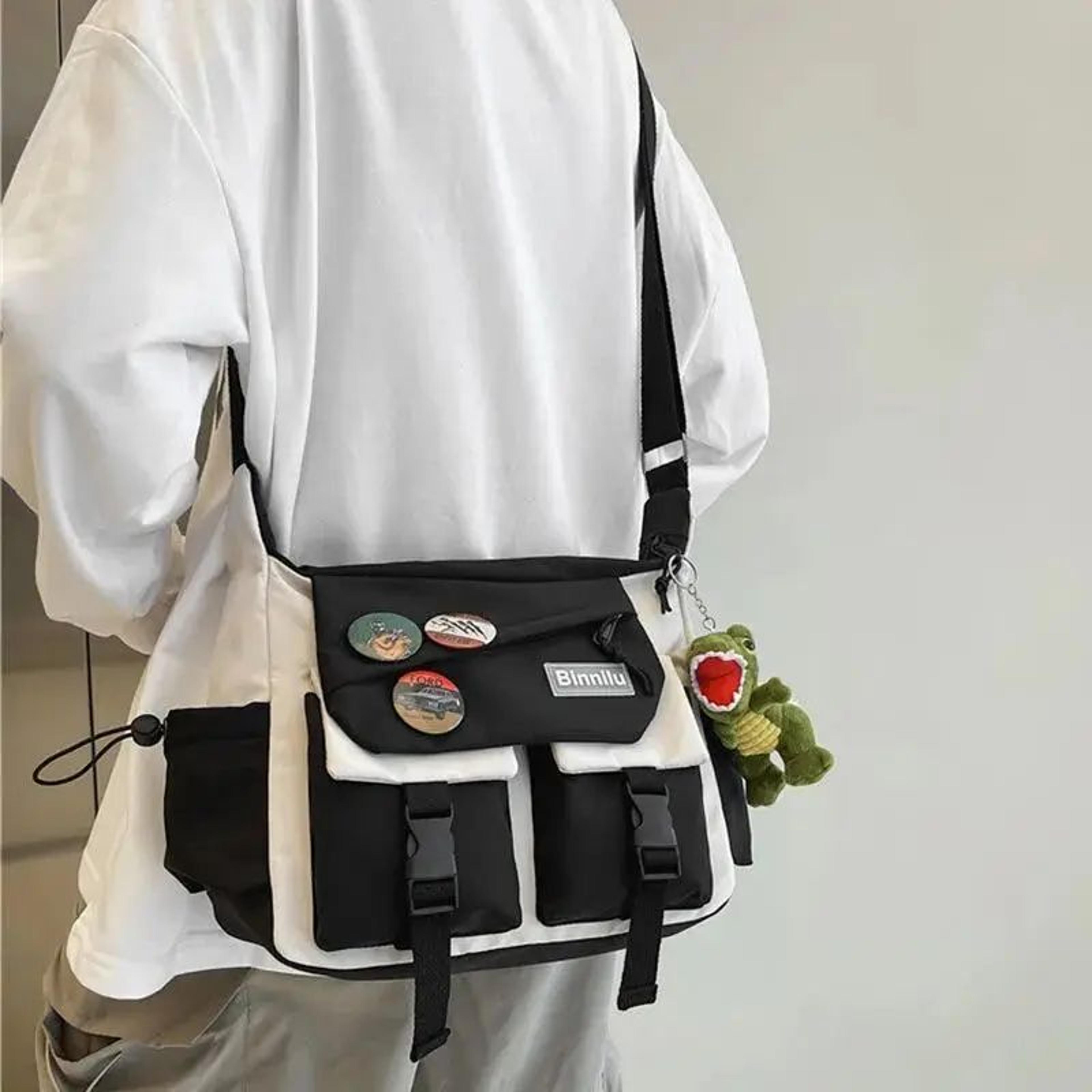 waterproof nylon messenger bag crossbody satchel for women & men