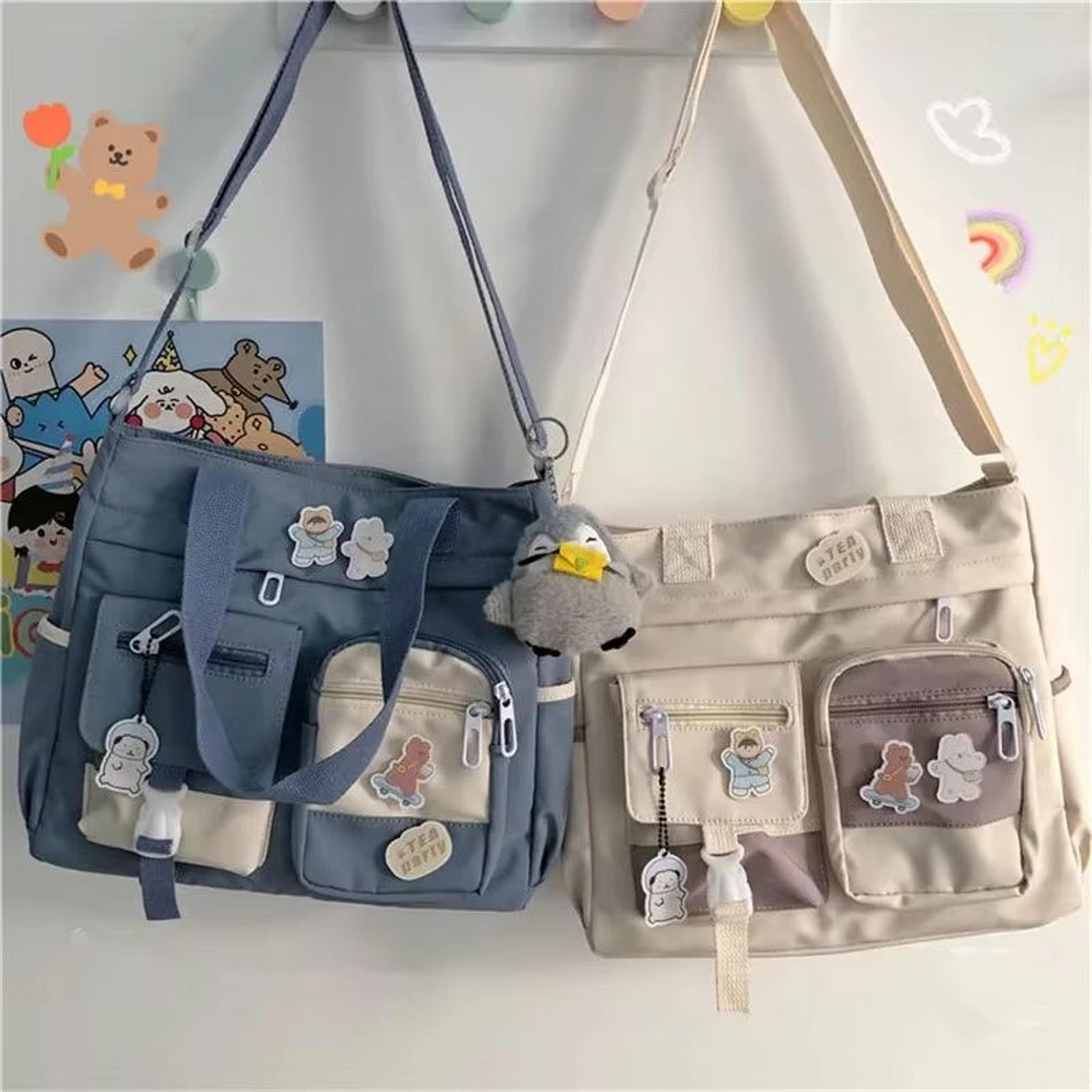 waterproof oxford canvas tote crossbody messenger bag for women