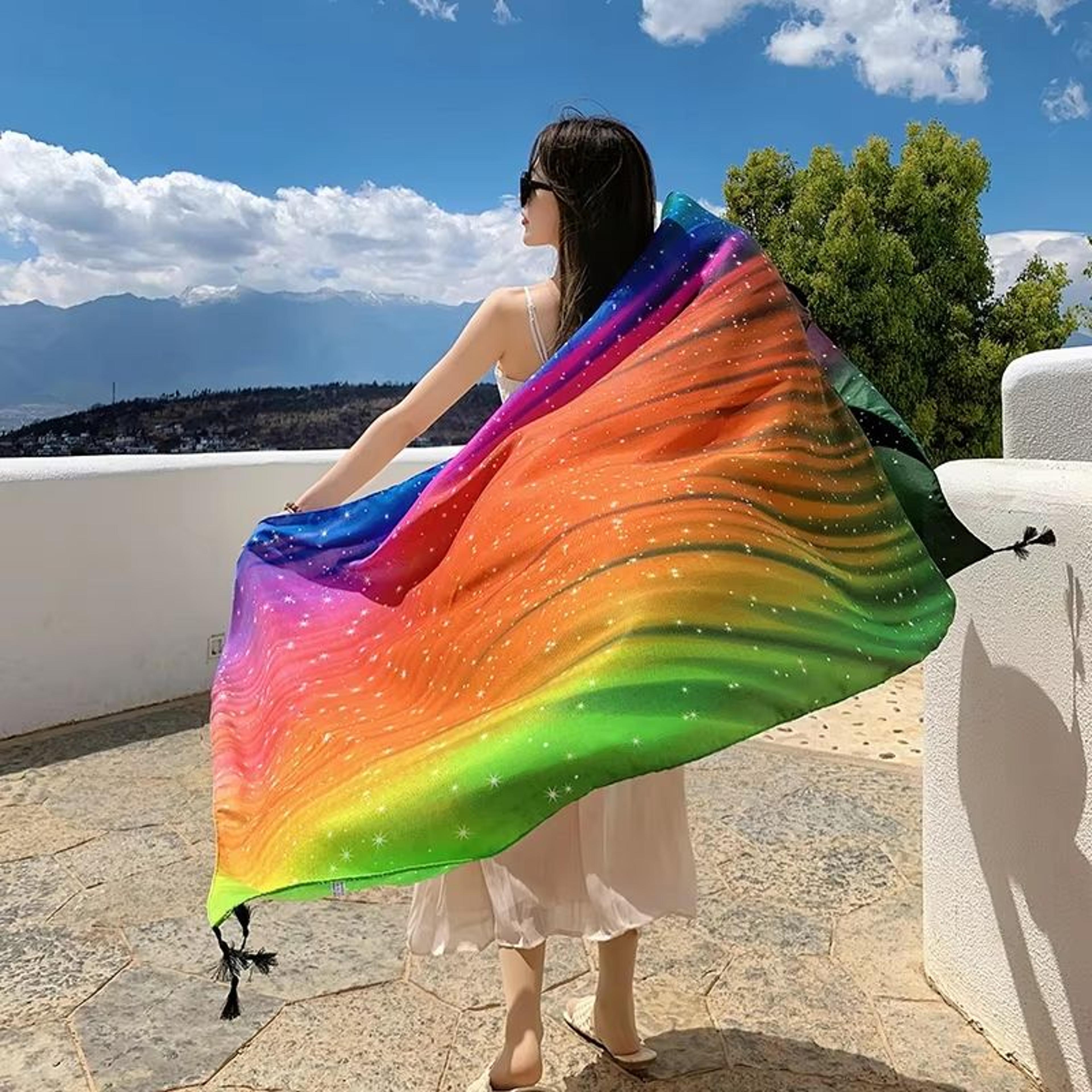 large 35.43x70.87in beach sarong wrap scarf for sunscreen and travel