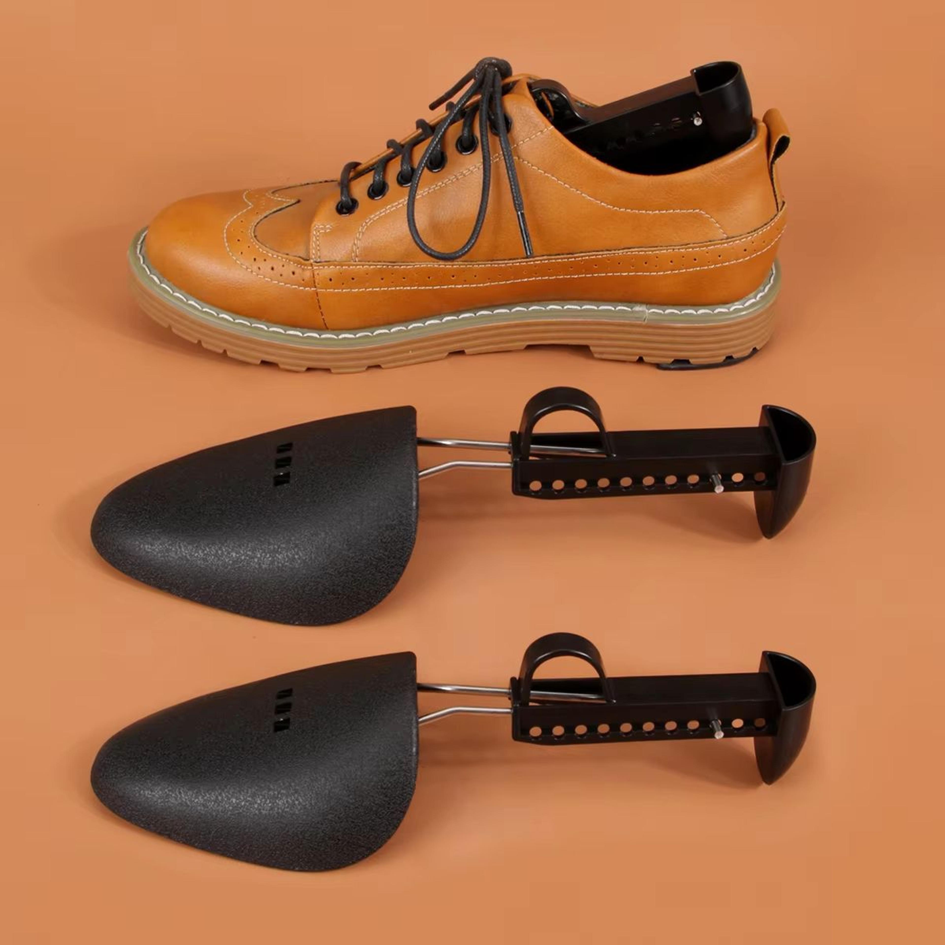 adjustable plastic shoe tree set for men and women, boot shaper and shoe support inserts, white or black