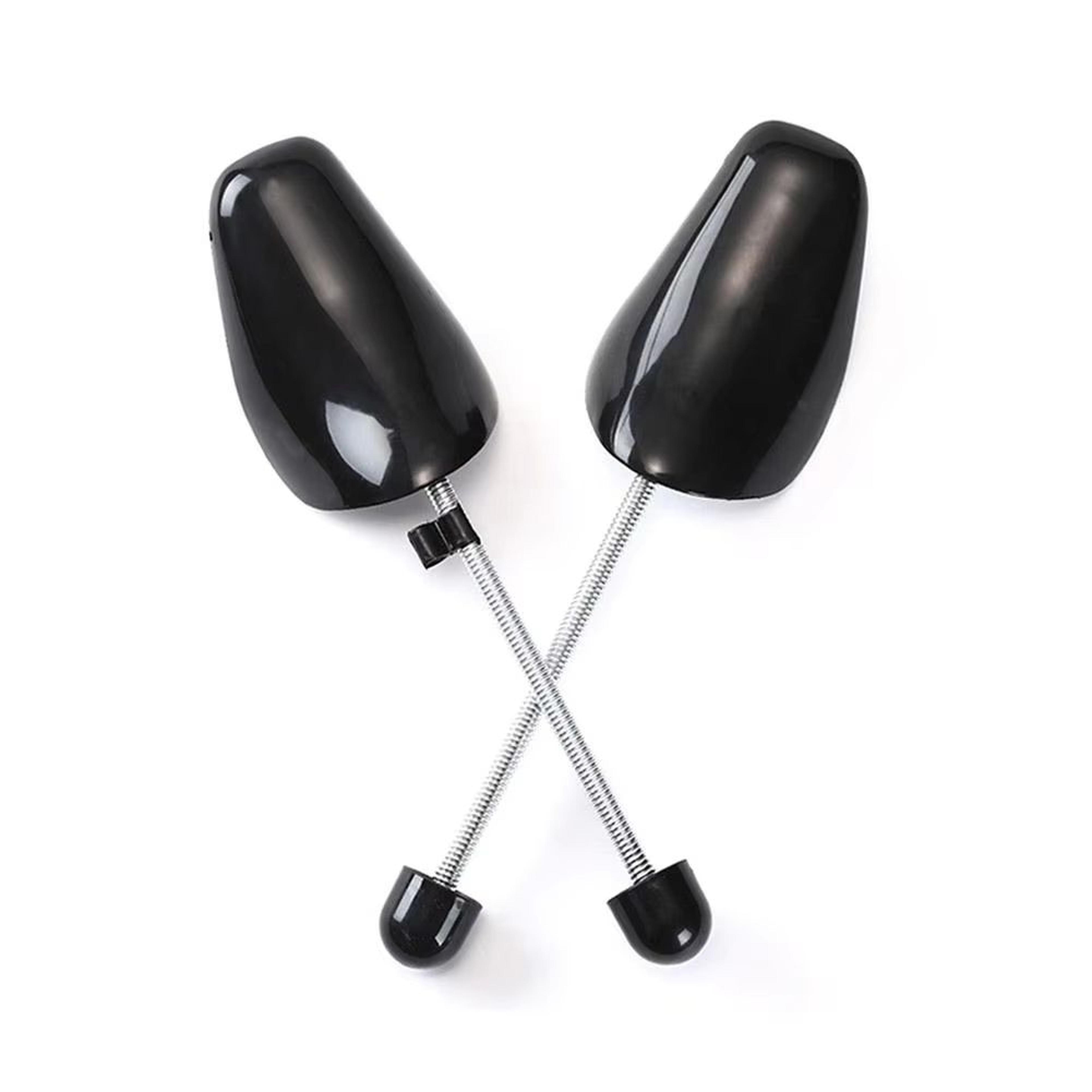 plastic spring shoe trees for men and women, fixed fit shoe shaper inserts, 1 pair
