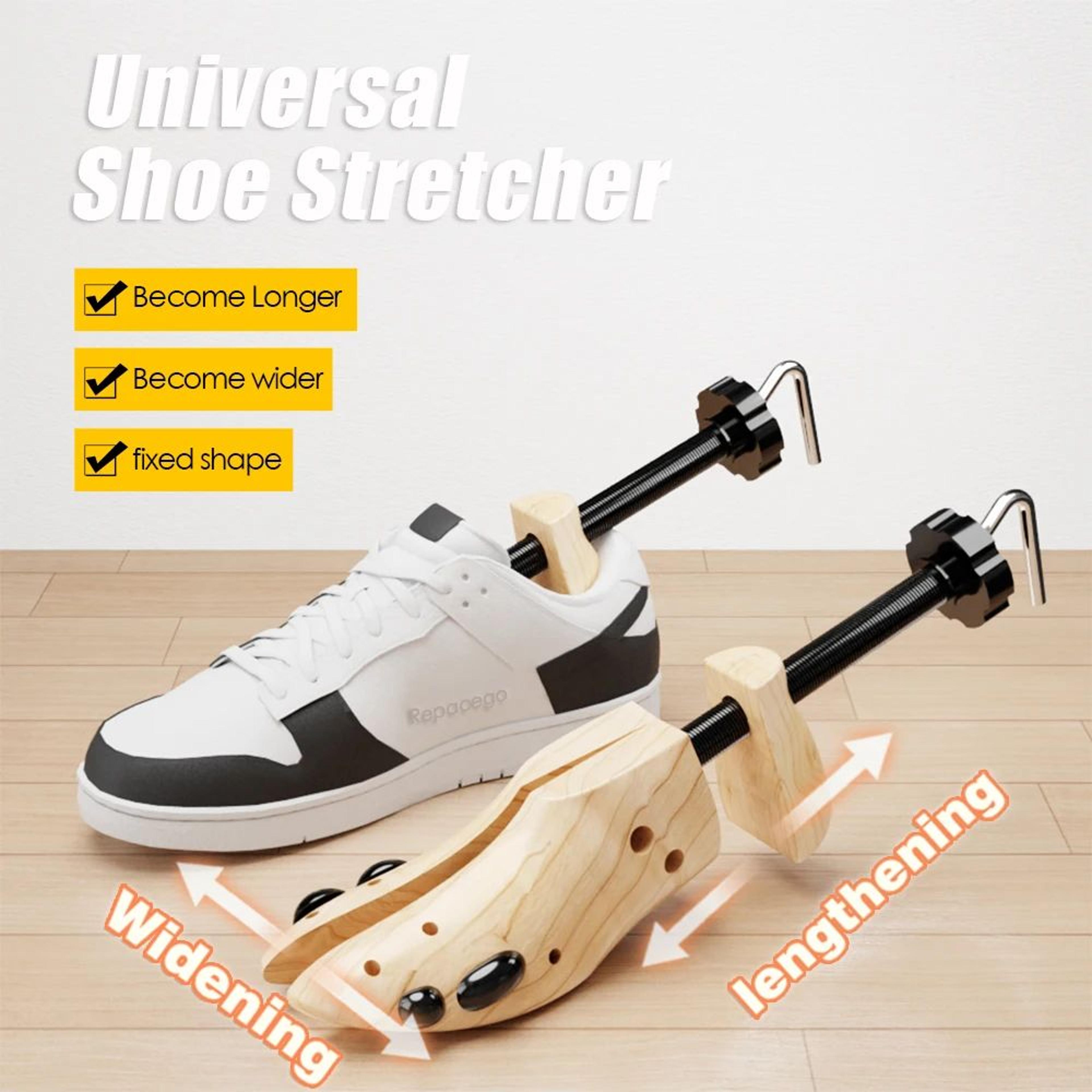 repacego adjustable wooden shoe trees for men and women, length & width shoe stretcher and keeper