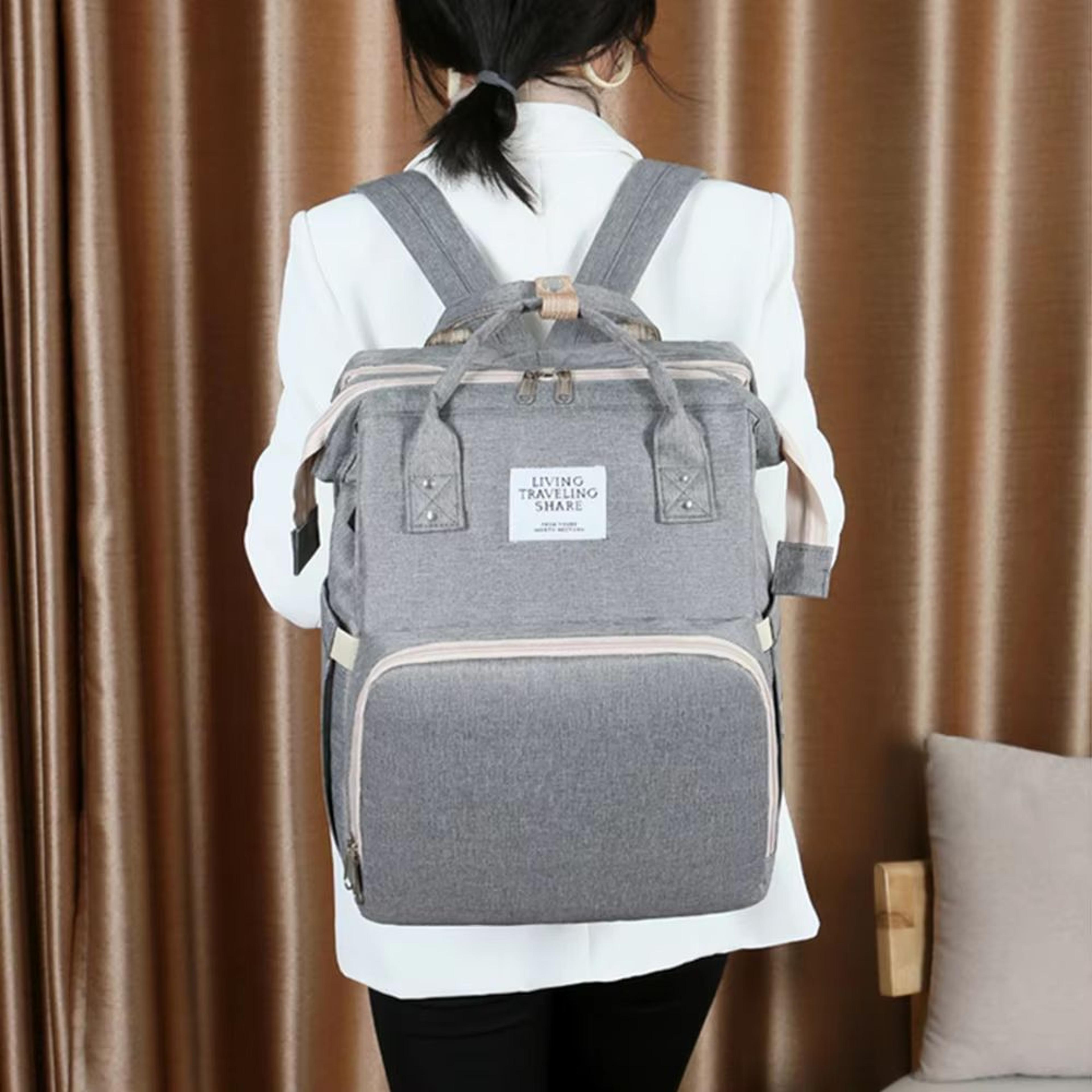 lightweight portable folding crib & large-capacity mommy diaper backpack