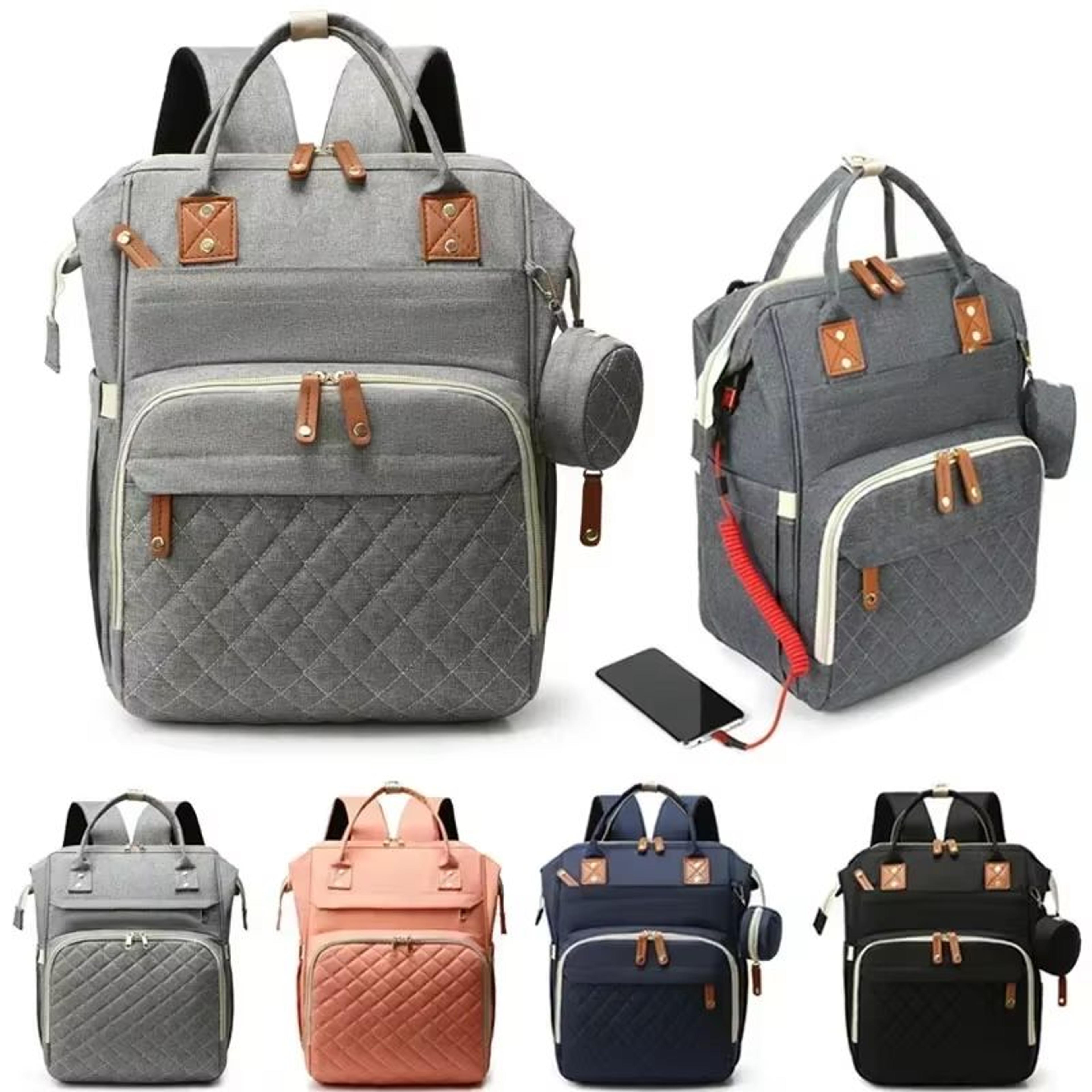 usb mummy large capacity waterproof diaper bag backpack for moms