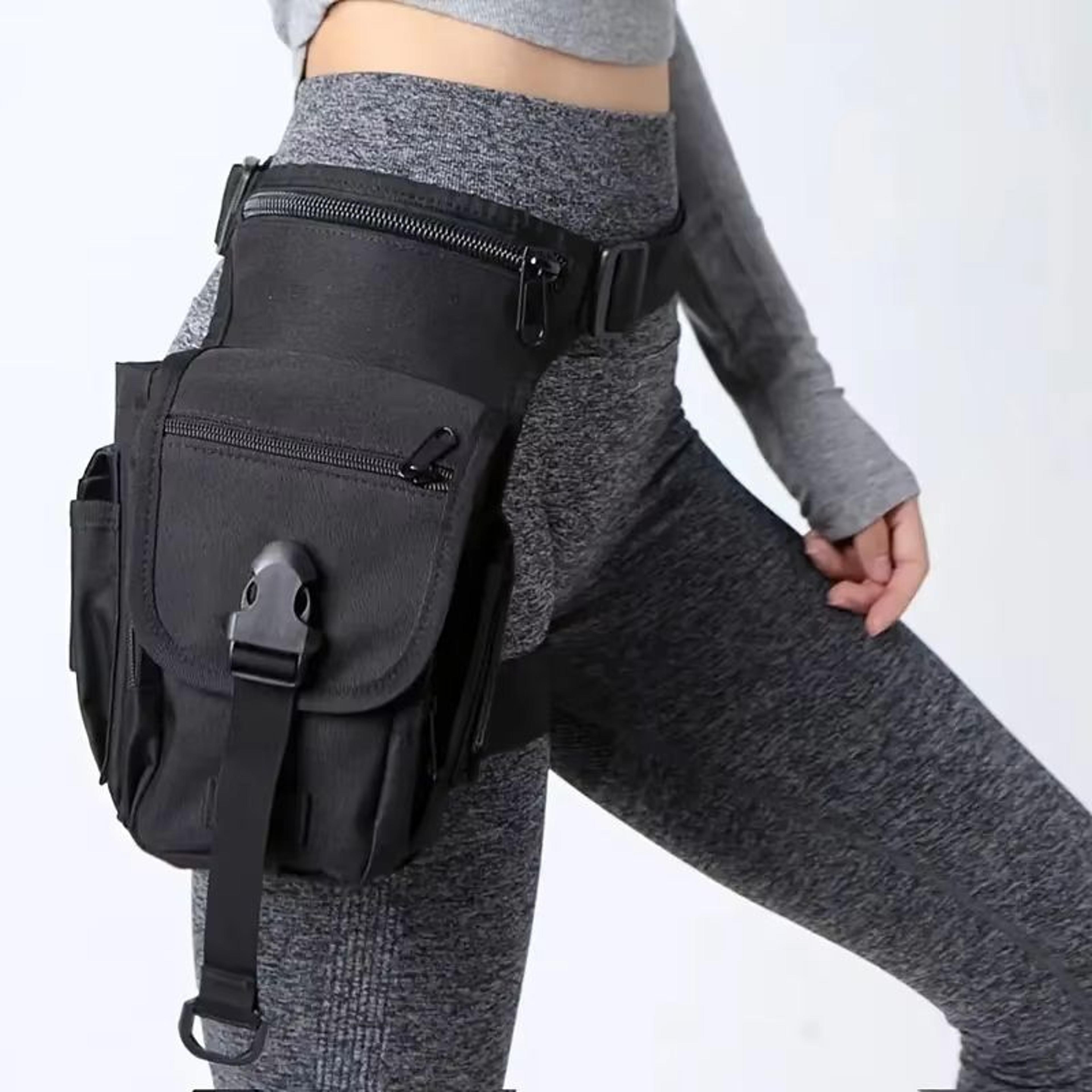 water-resistant oxford fabric outdoor waist bag – multifunctional leg pack & sports cycling bag for hiking, camping, tra