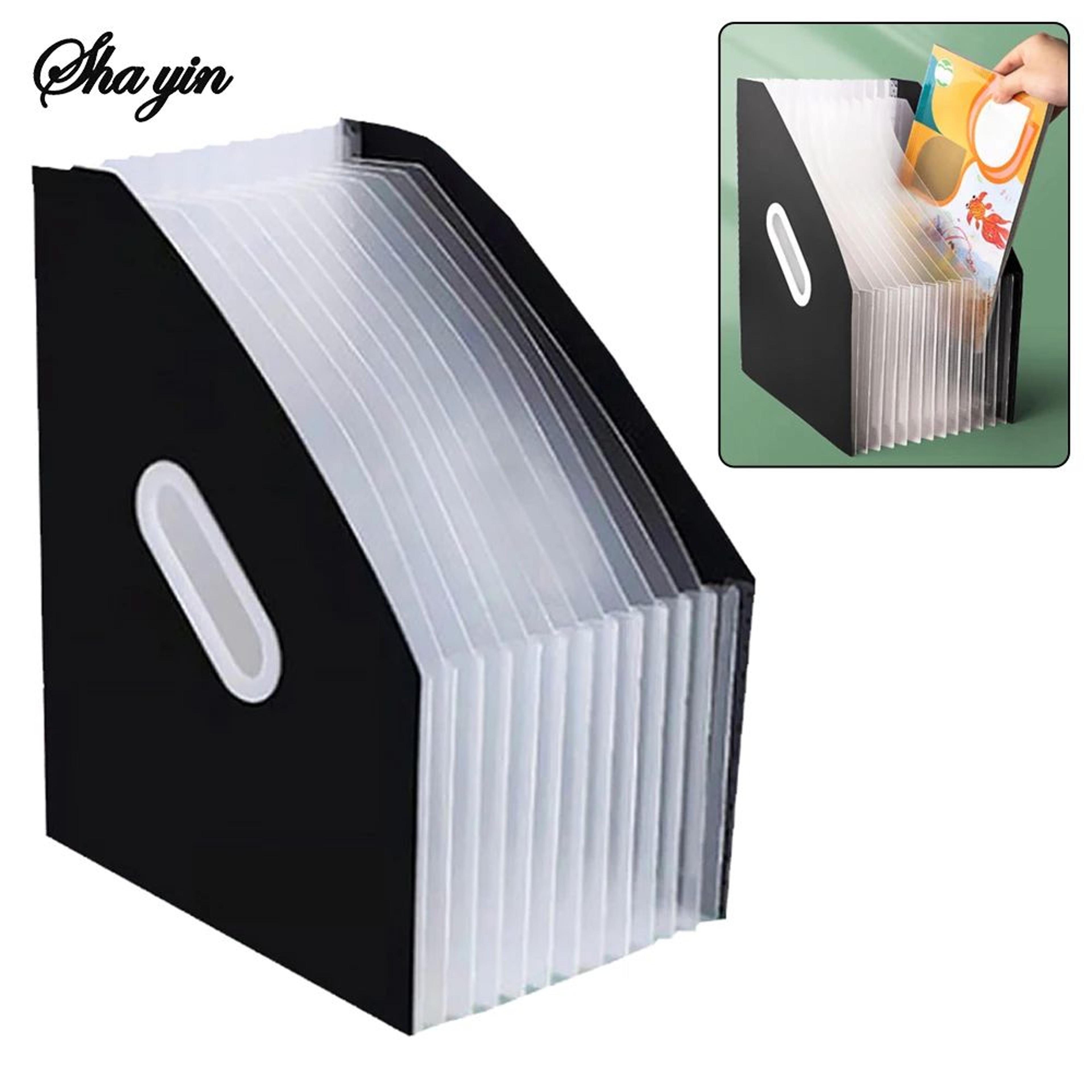 expandable multi-layer vertical file organizer – portable folder organizer & document storage bag
