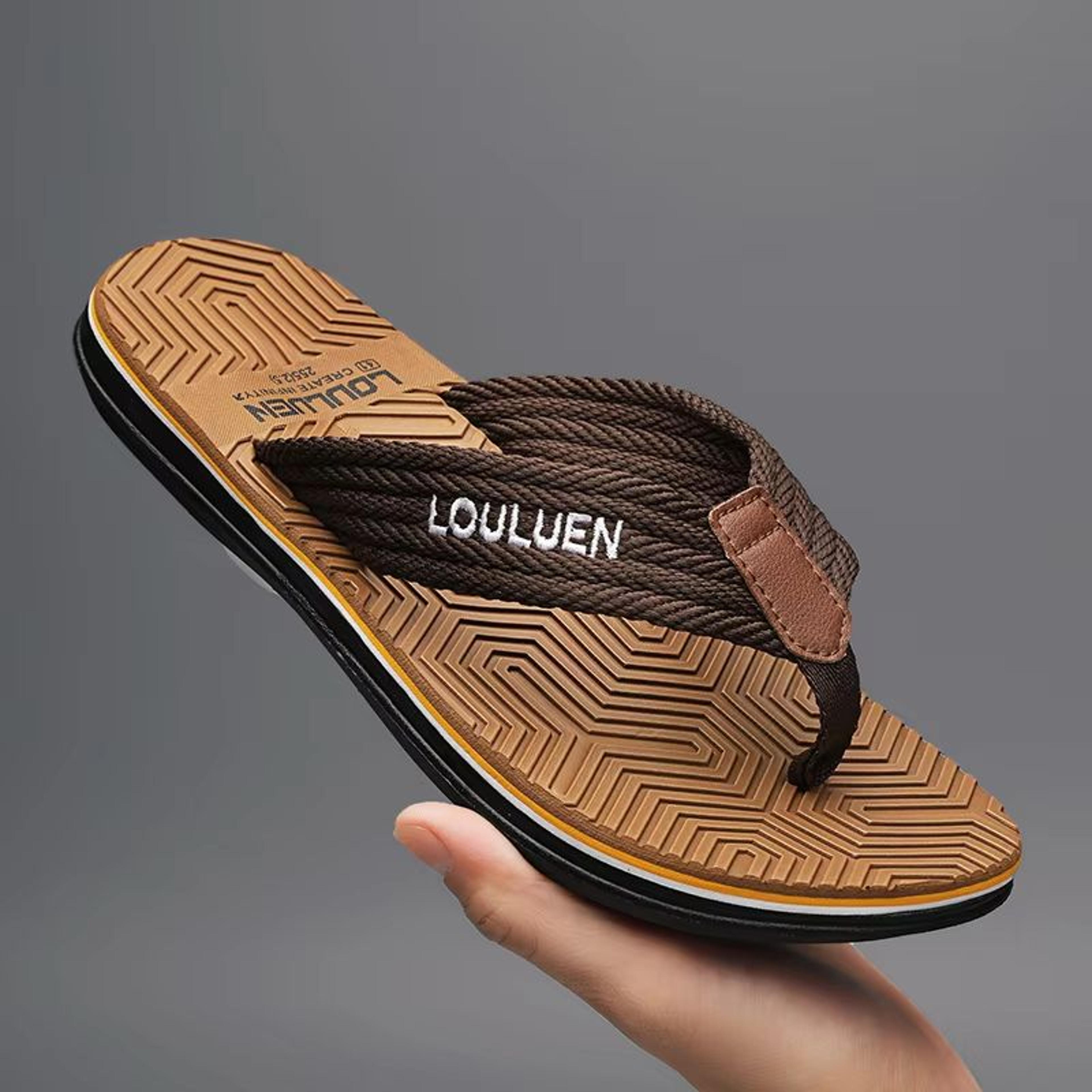wavestride classic men's flip flops, comfortable beach & summer slippers