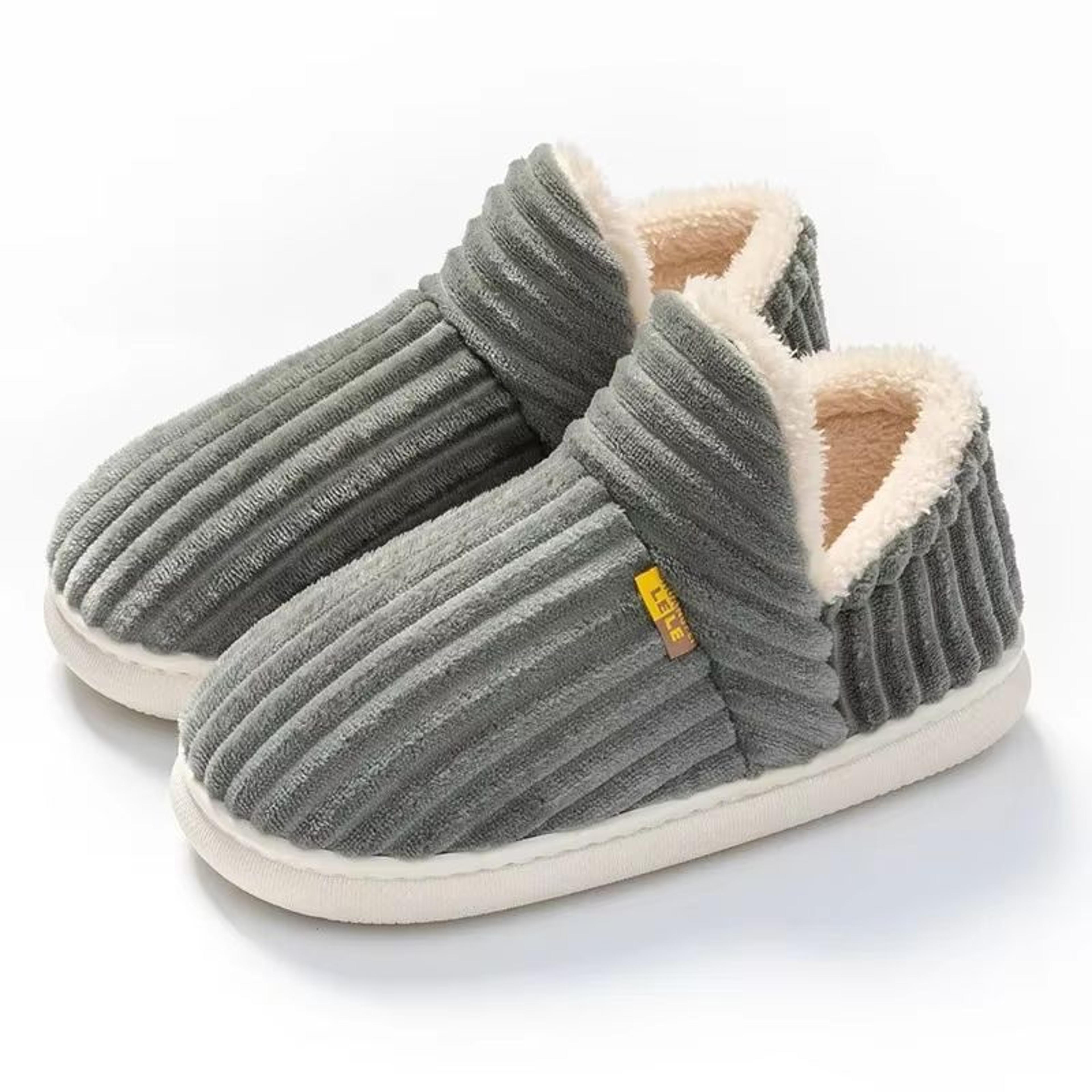cozystep winter couple plush non-slip warm slippers for men women home comfort