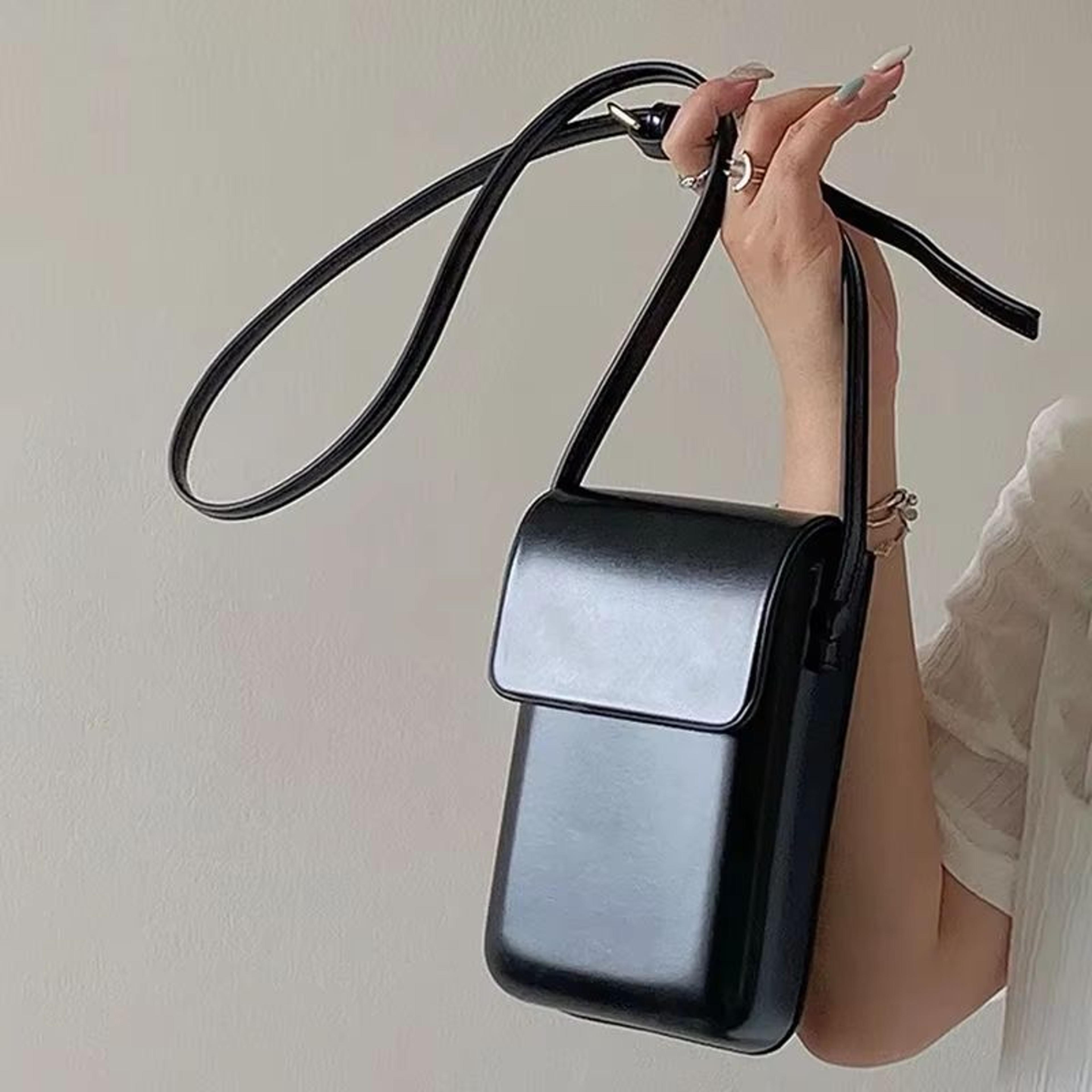 mini pu leather flap crossbody bag for women simple solid everyday shoulder purse