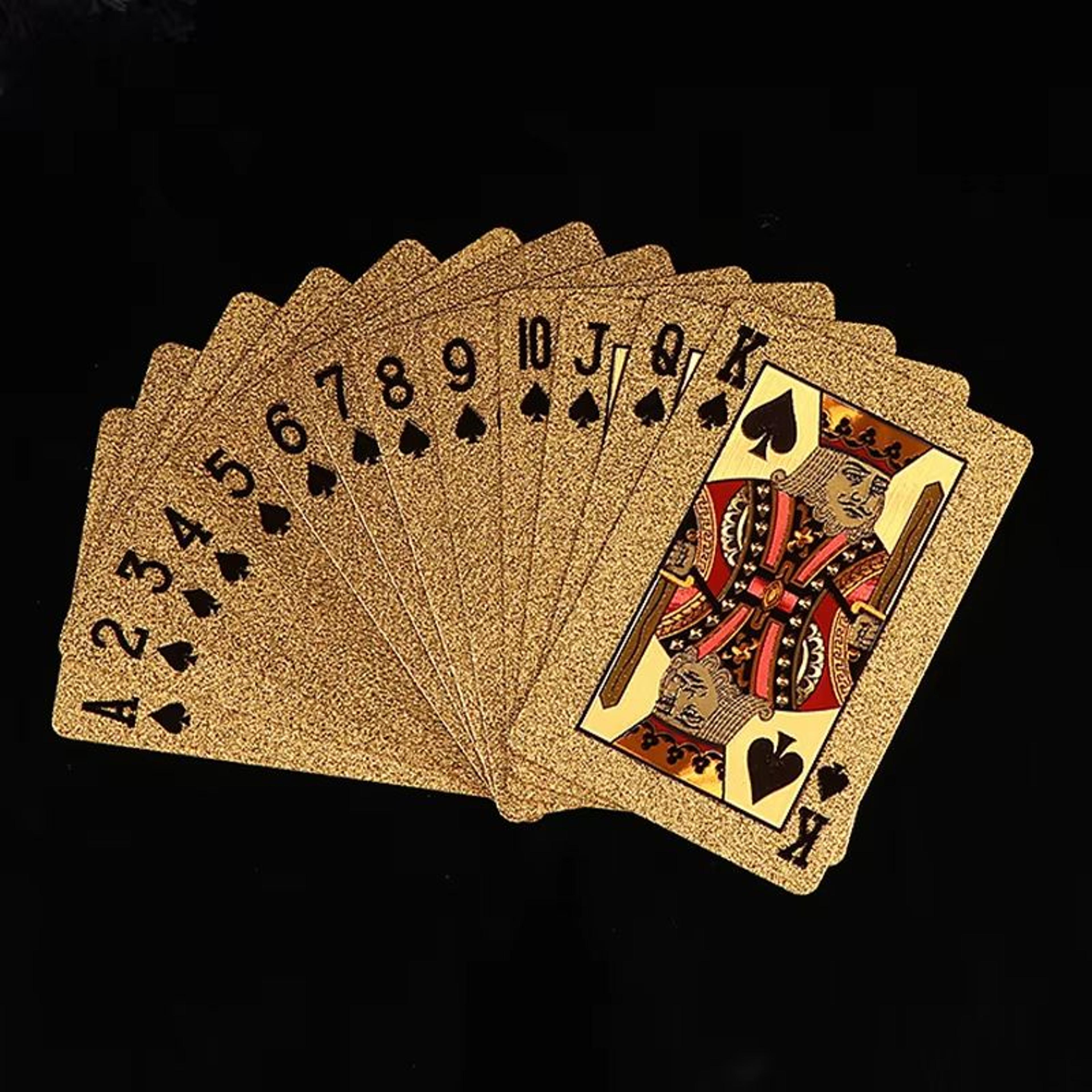 eurogold waterproof 24k gold foil luxury playing cards pvc poker deck