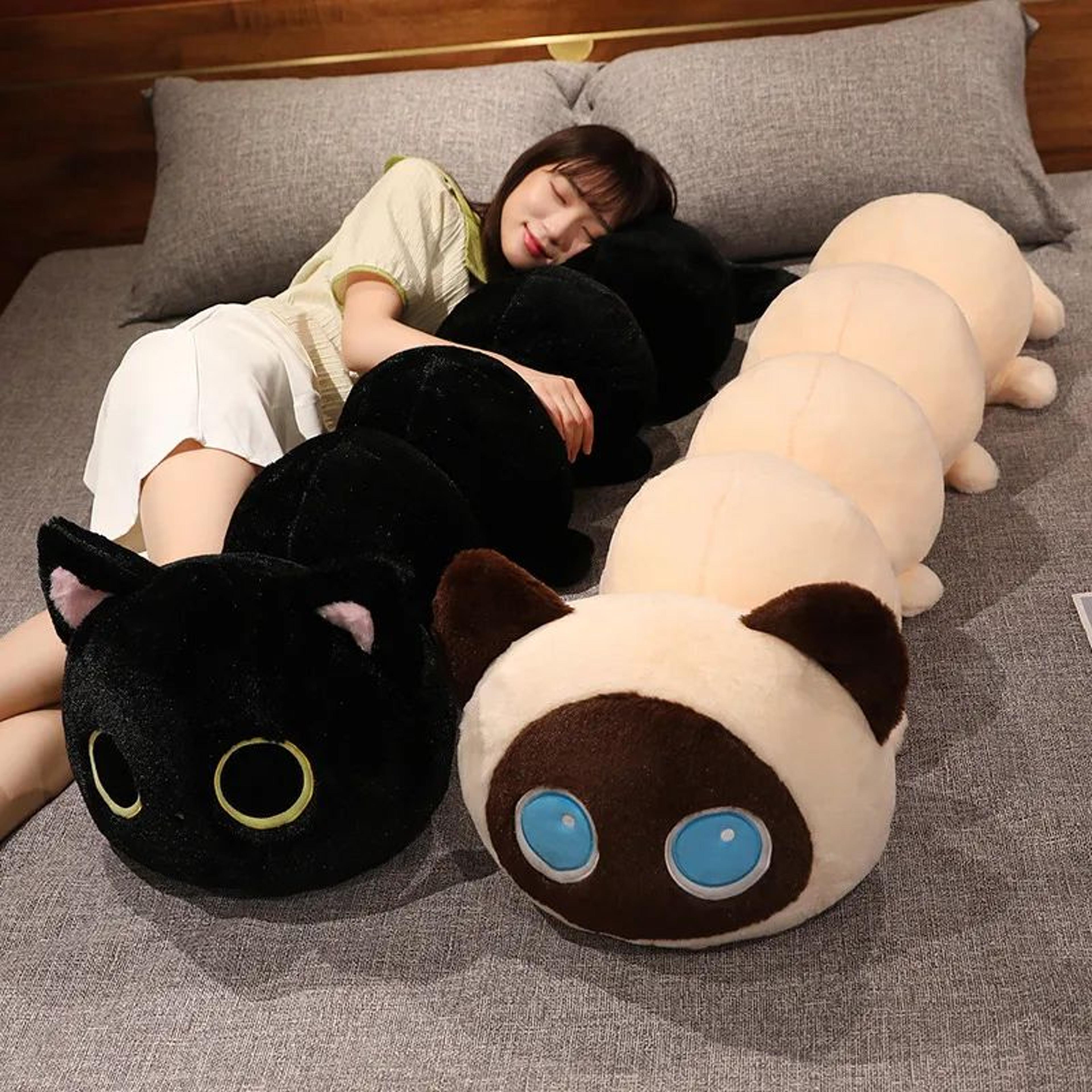 cuddlecat giant soft plush long pillow cushion for kids and adults