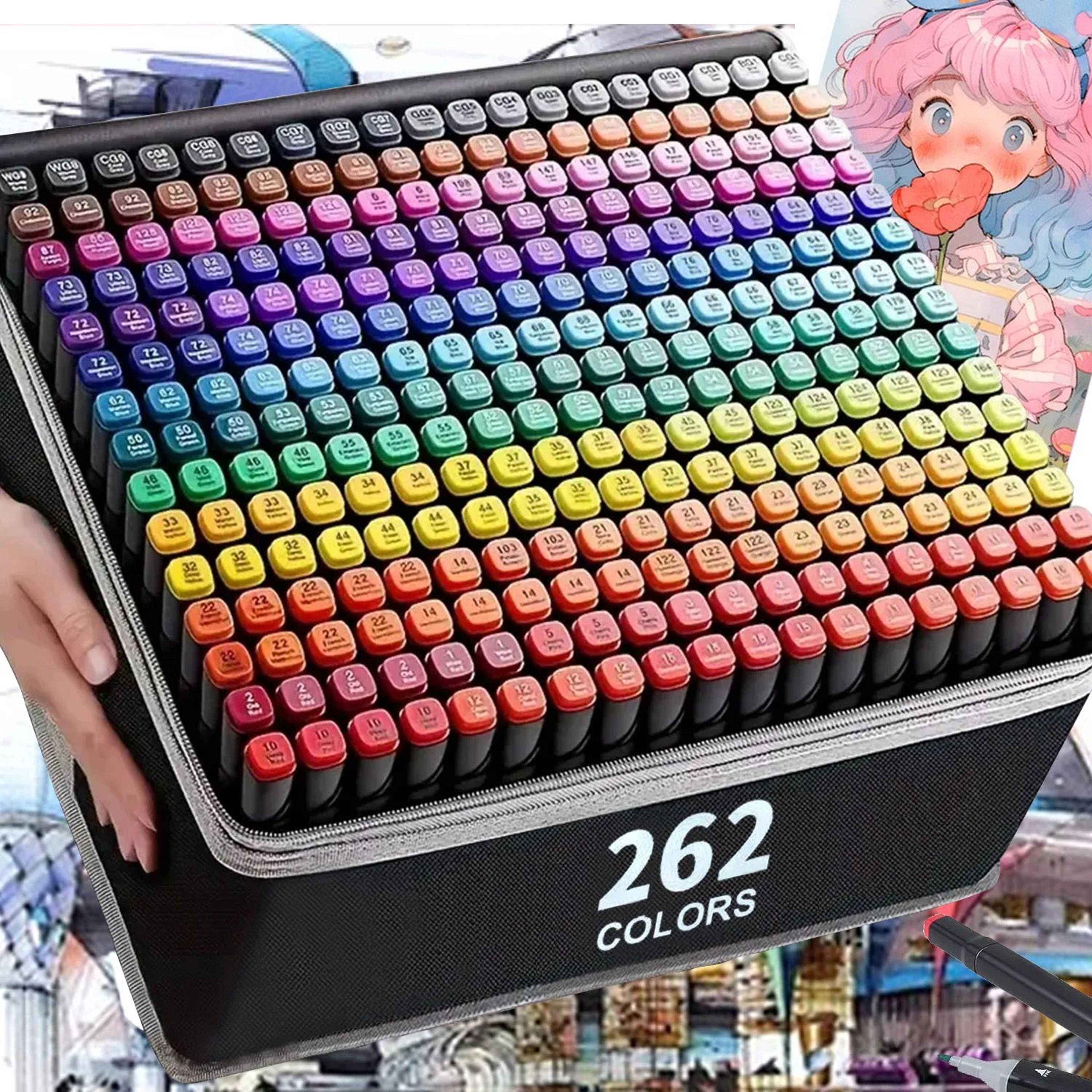 colorspectrum dual-tip permanent art marker pens set