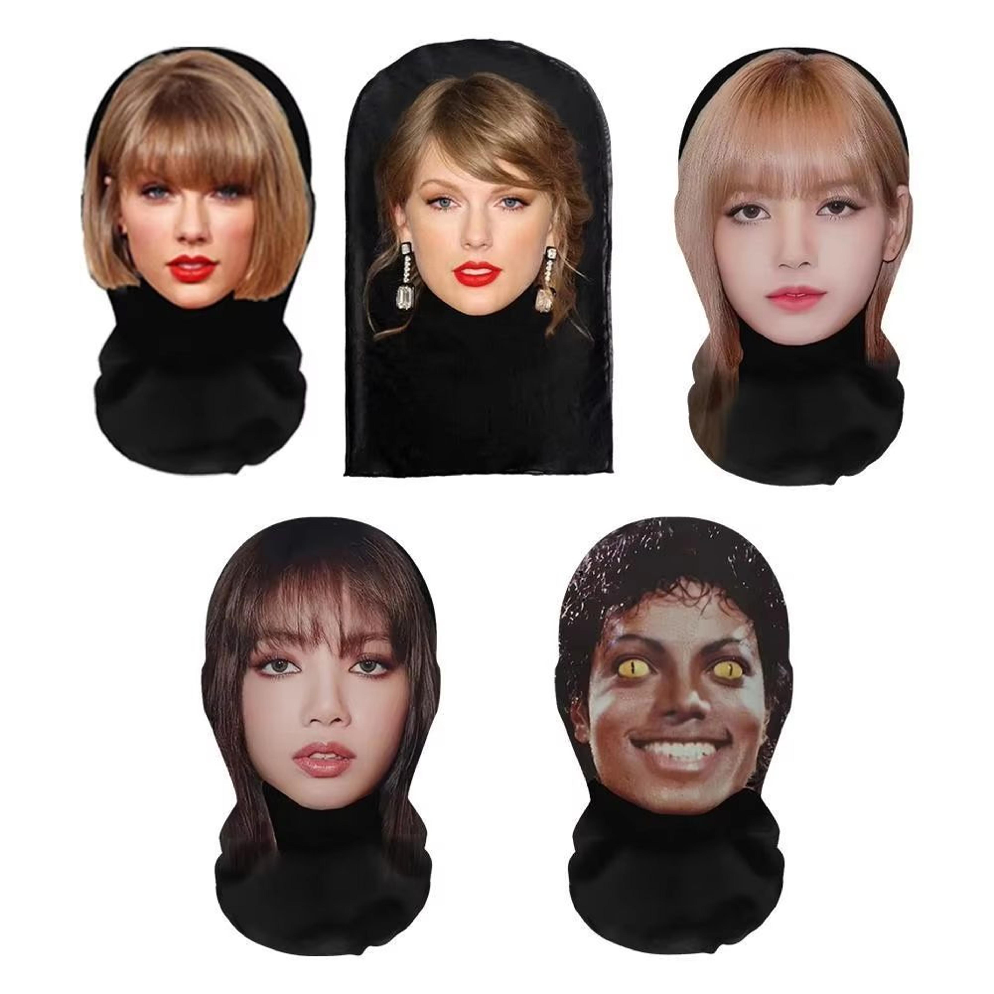 meshvision 3d printed full face elastic mesh mask (unisex cosplay & party balaclava headwear)