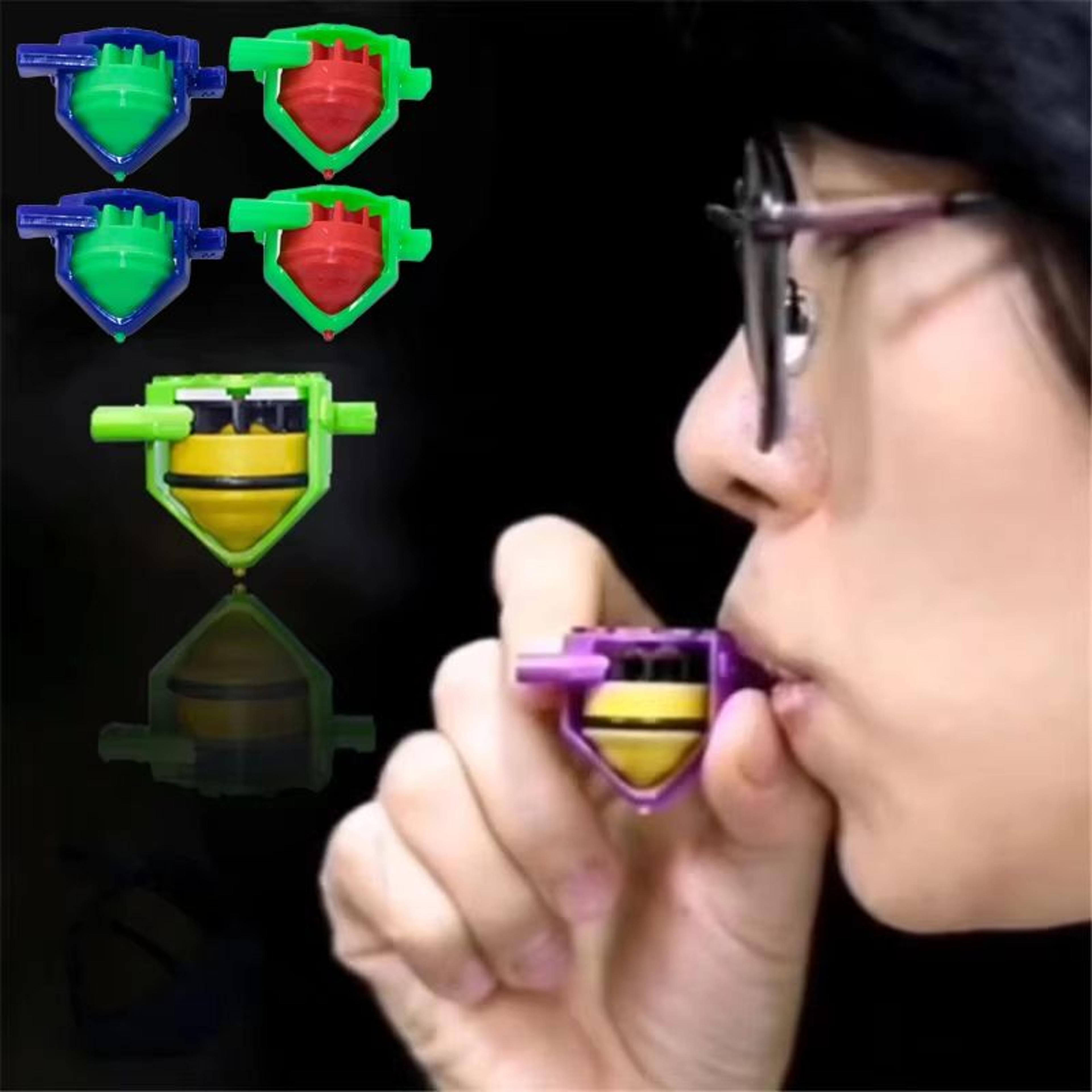 colorful spinning top plastic gyroscope toy set - classic whistle spinner for kids fun