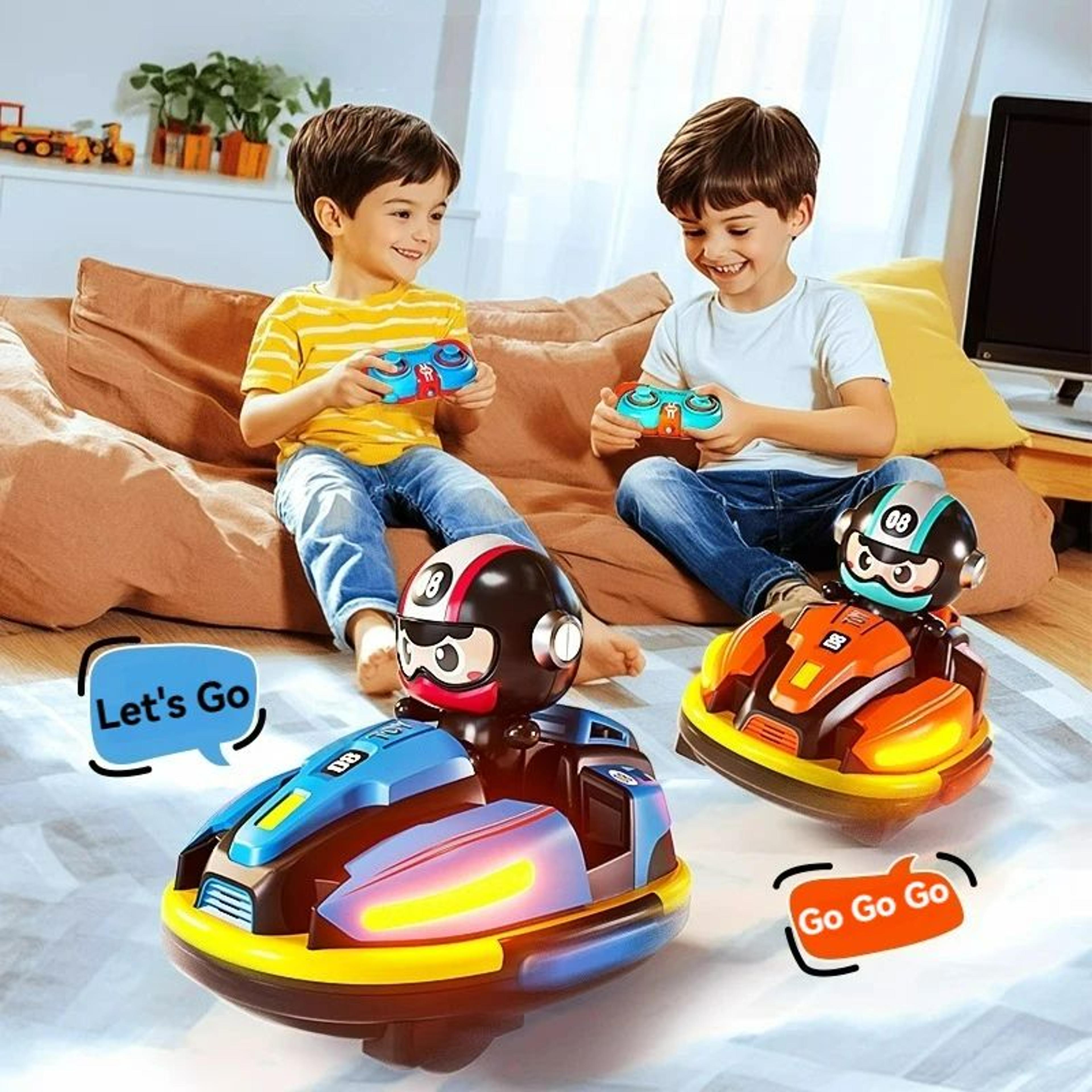 rc battle bumper car toy with lights and music for kids