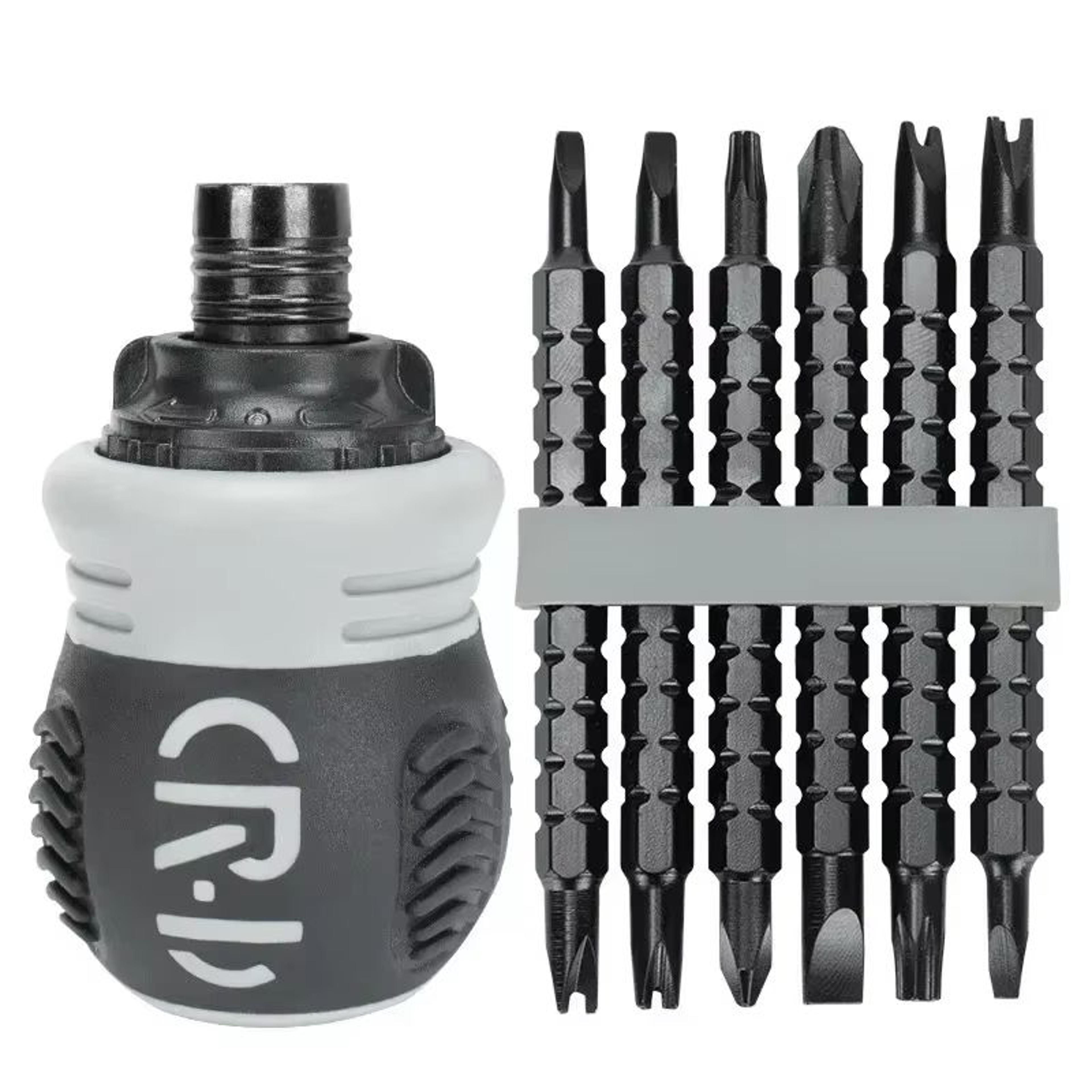 mini ratchet magnetic screwdriver with reversing function for phillips and slotted screws