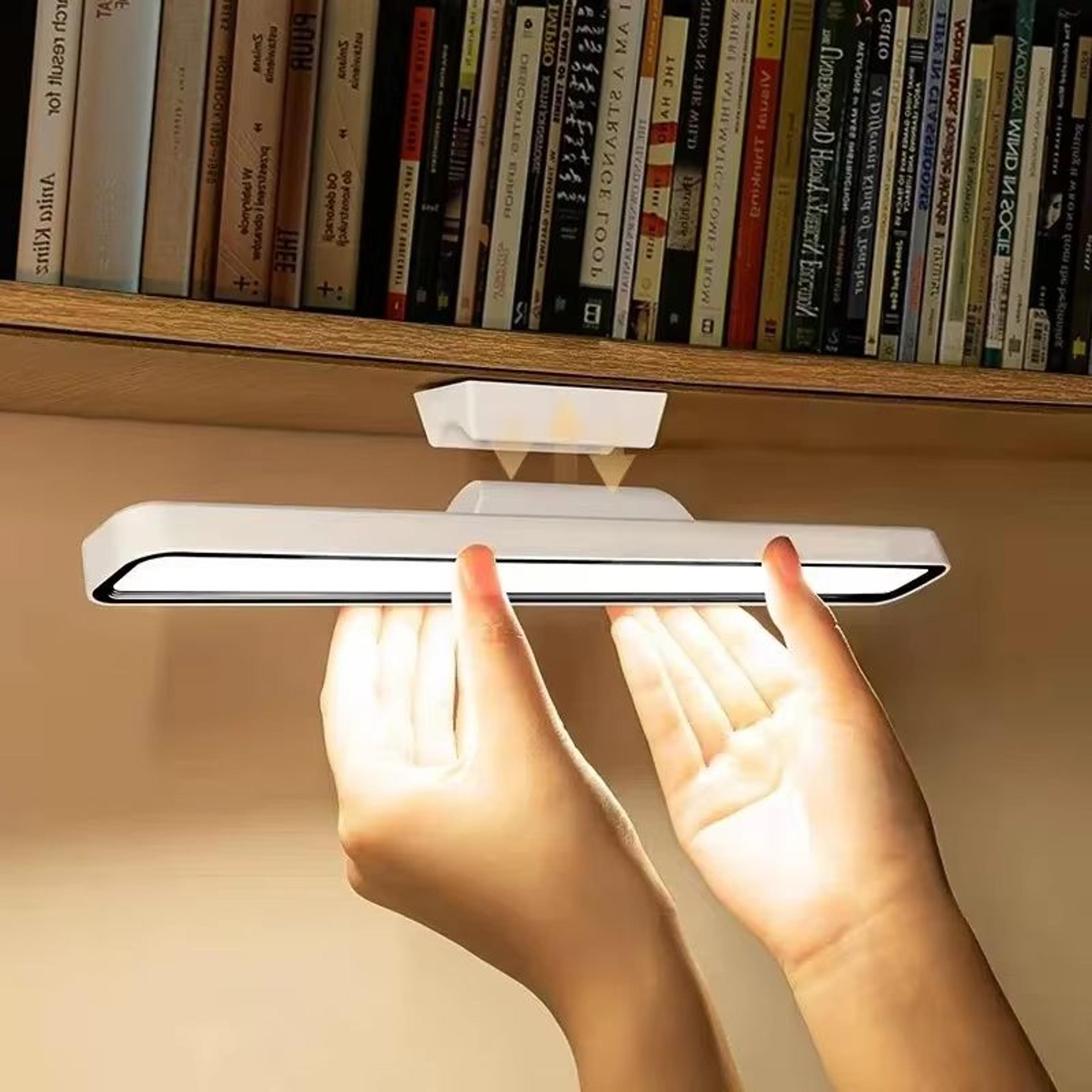 remote control magnetic hanging usb rechargeable led desk lamp – stepless dimming night light for study and reading