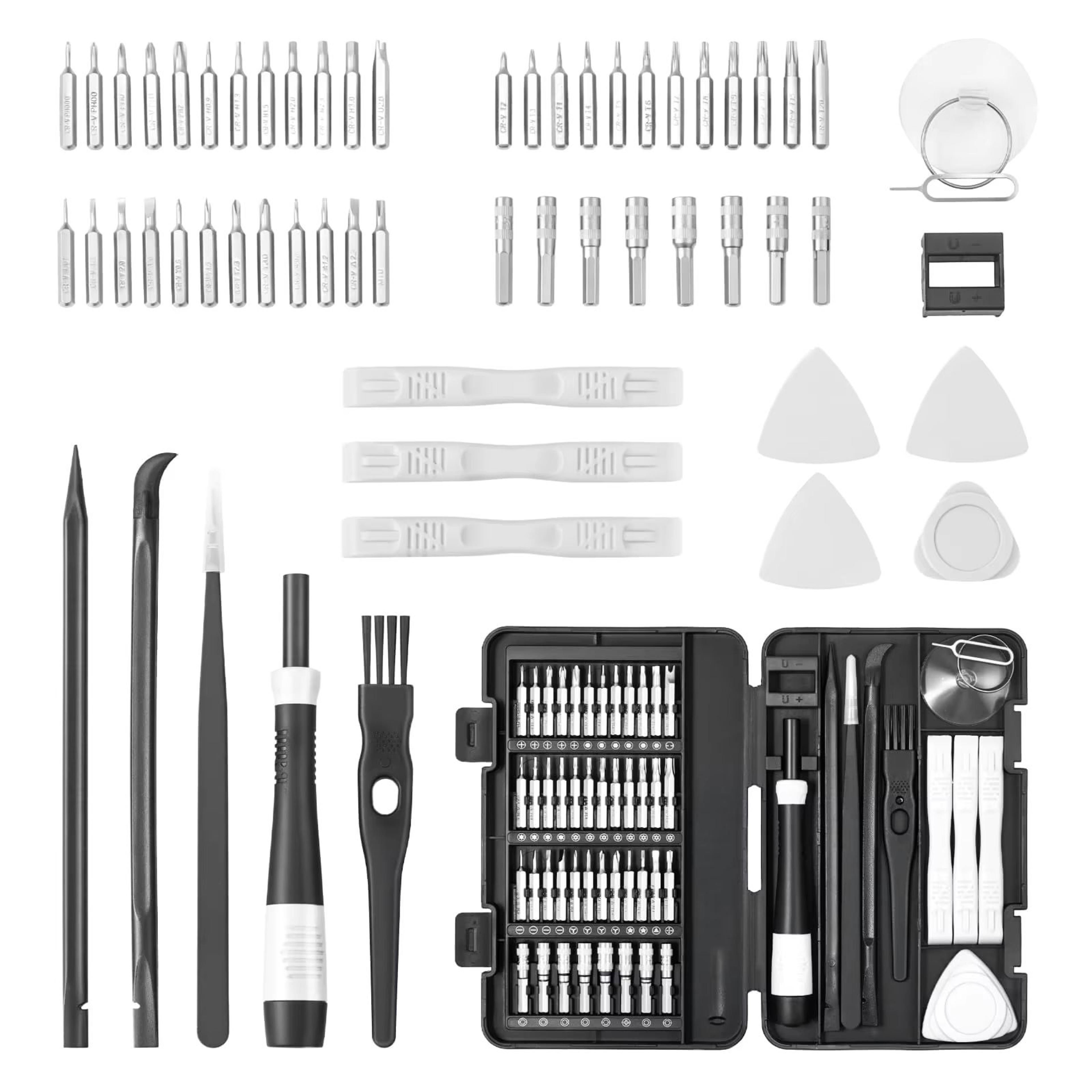 59-piece precision screwdriver set with tweezers and multi-bits - mini electronics repair toolkit for iphone, macbook, l