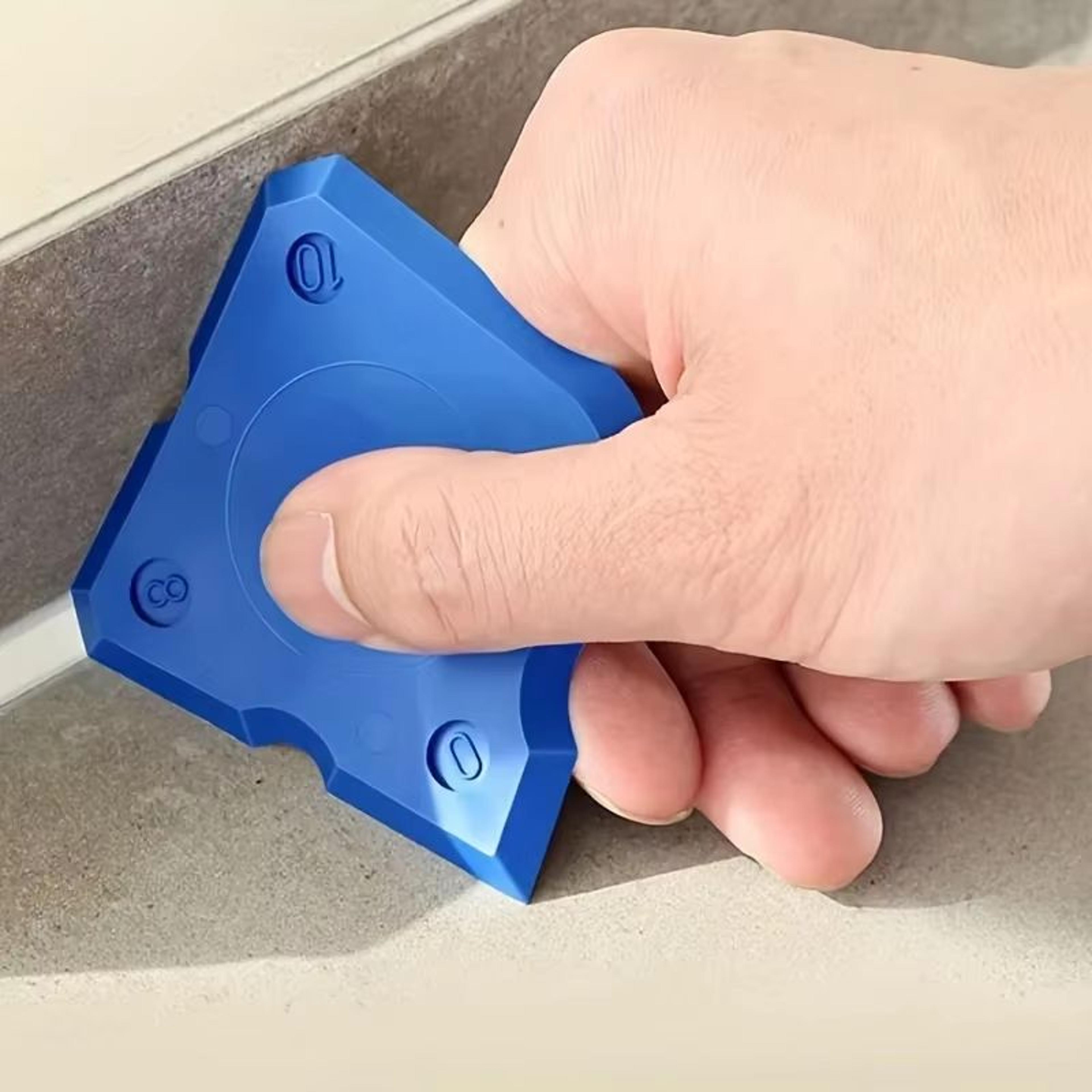4 piece caulking tool set for silicone sealant application and grout removal
